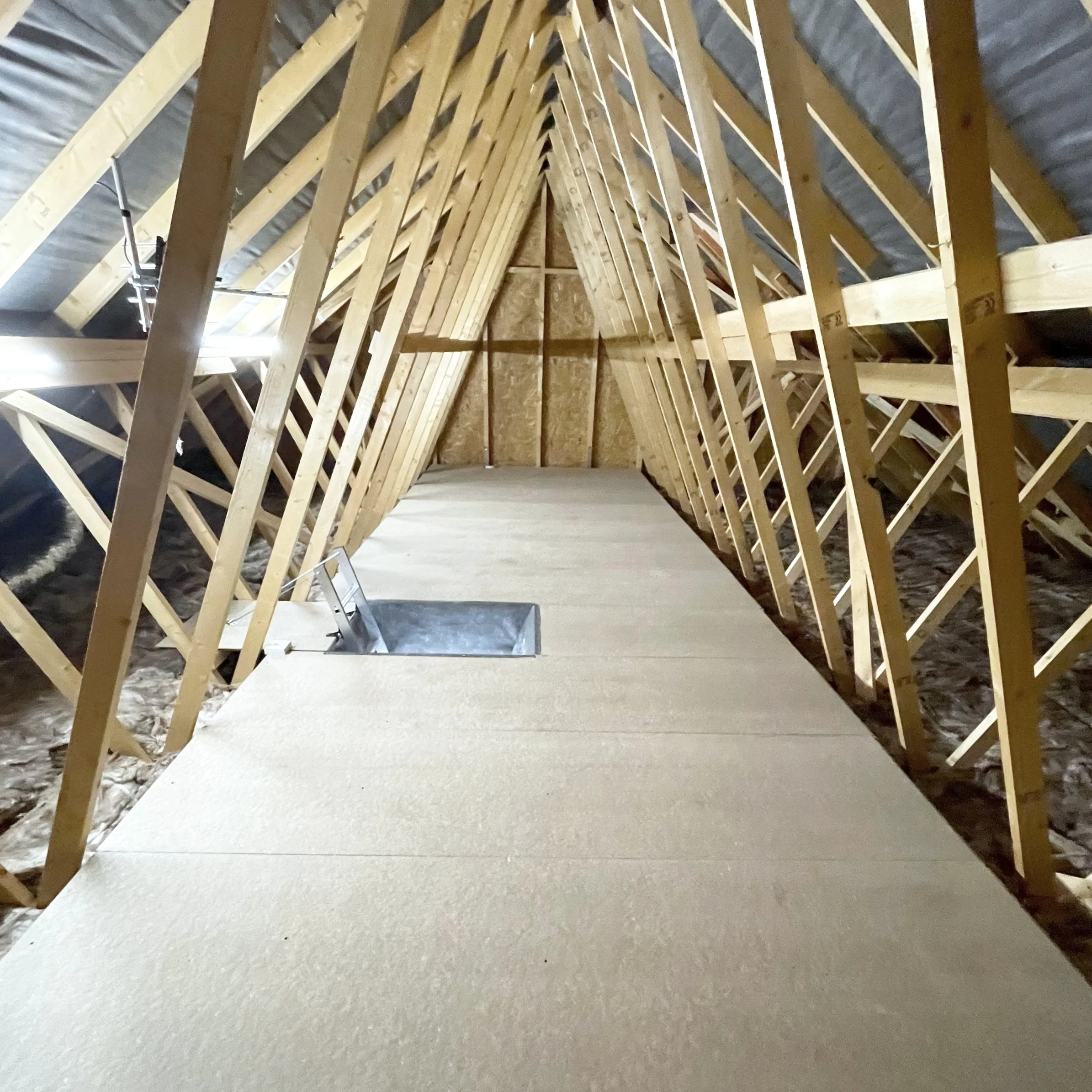 new build property loft boarding