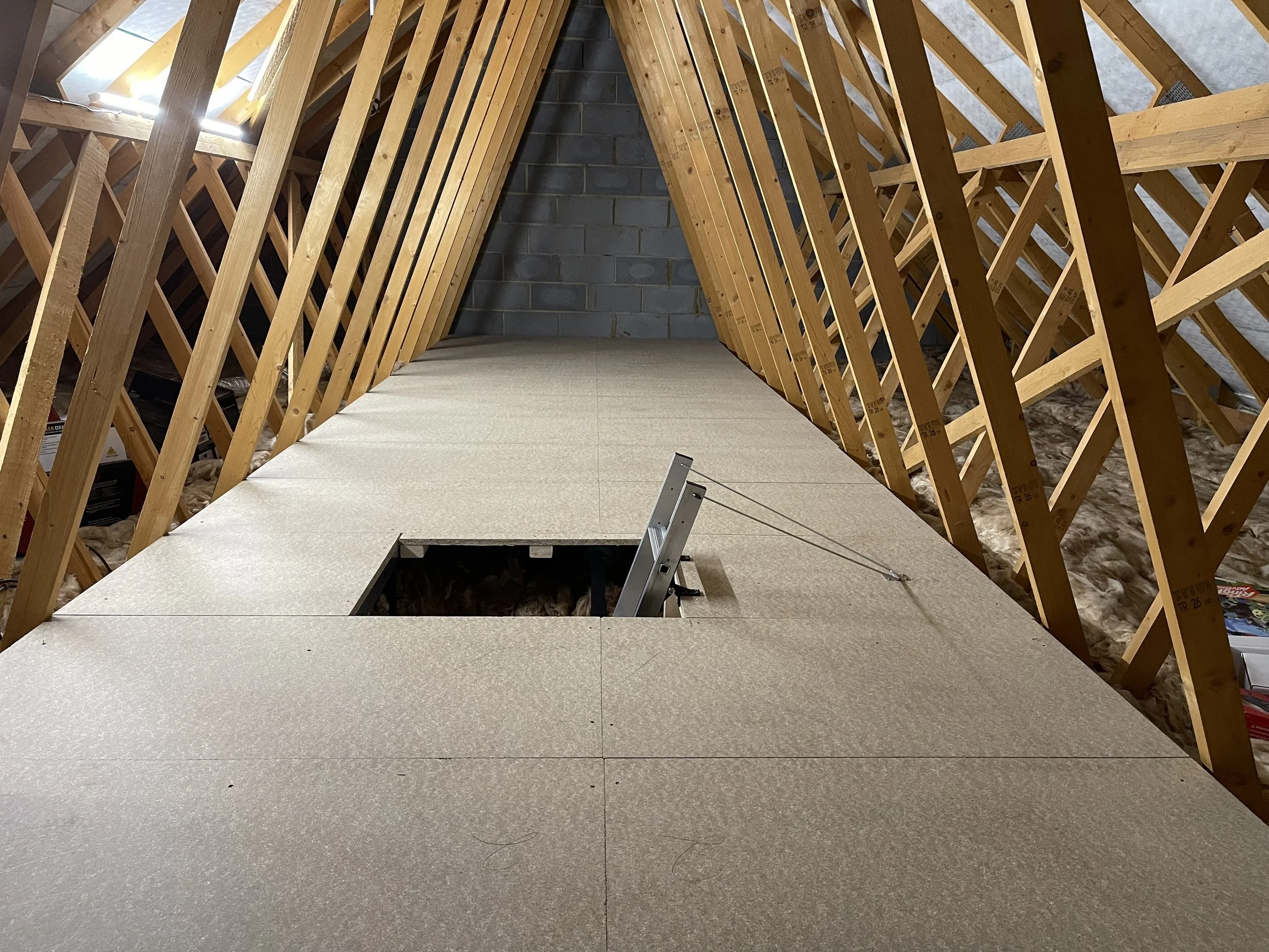 new build property loft boarding