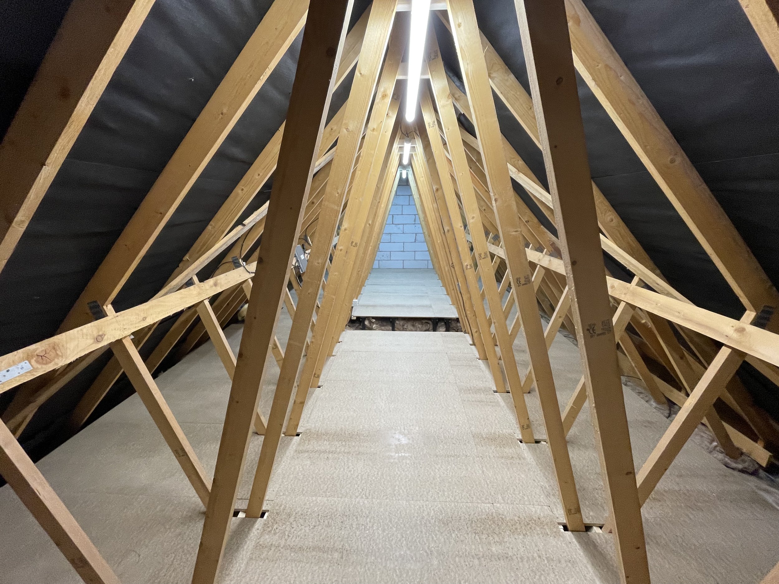 new build property loft boarding