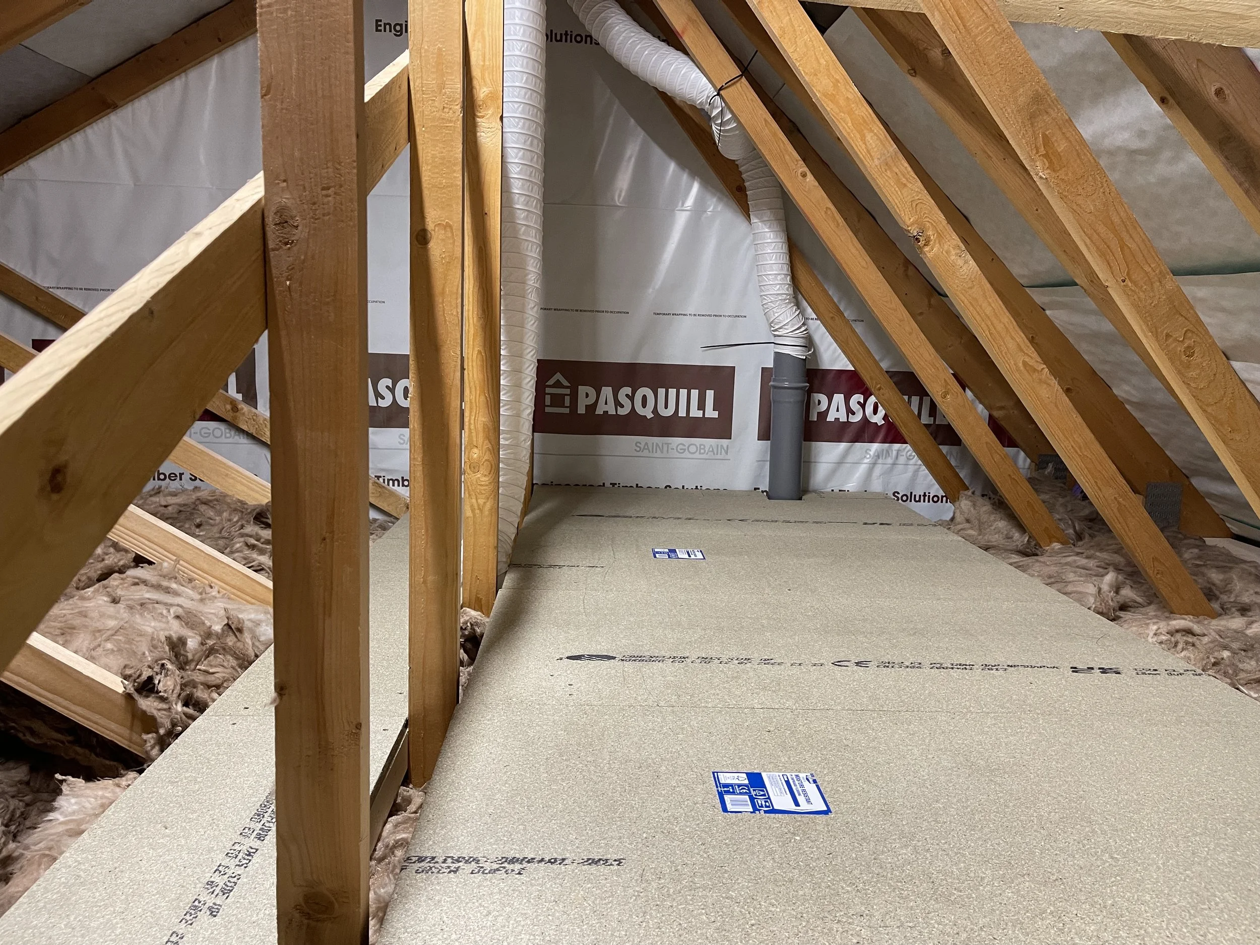 new build property loft boarding