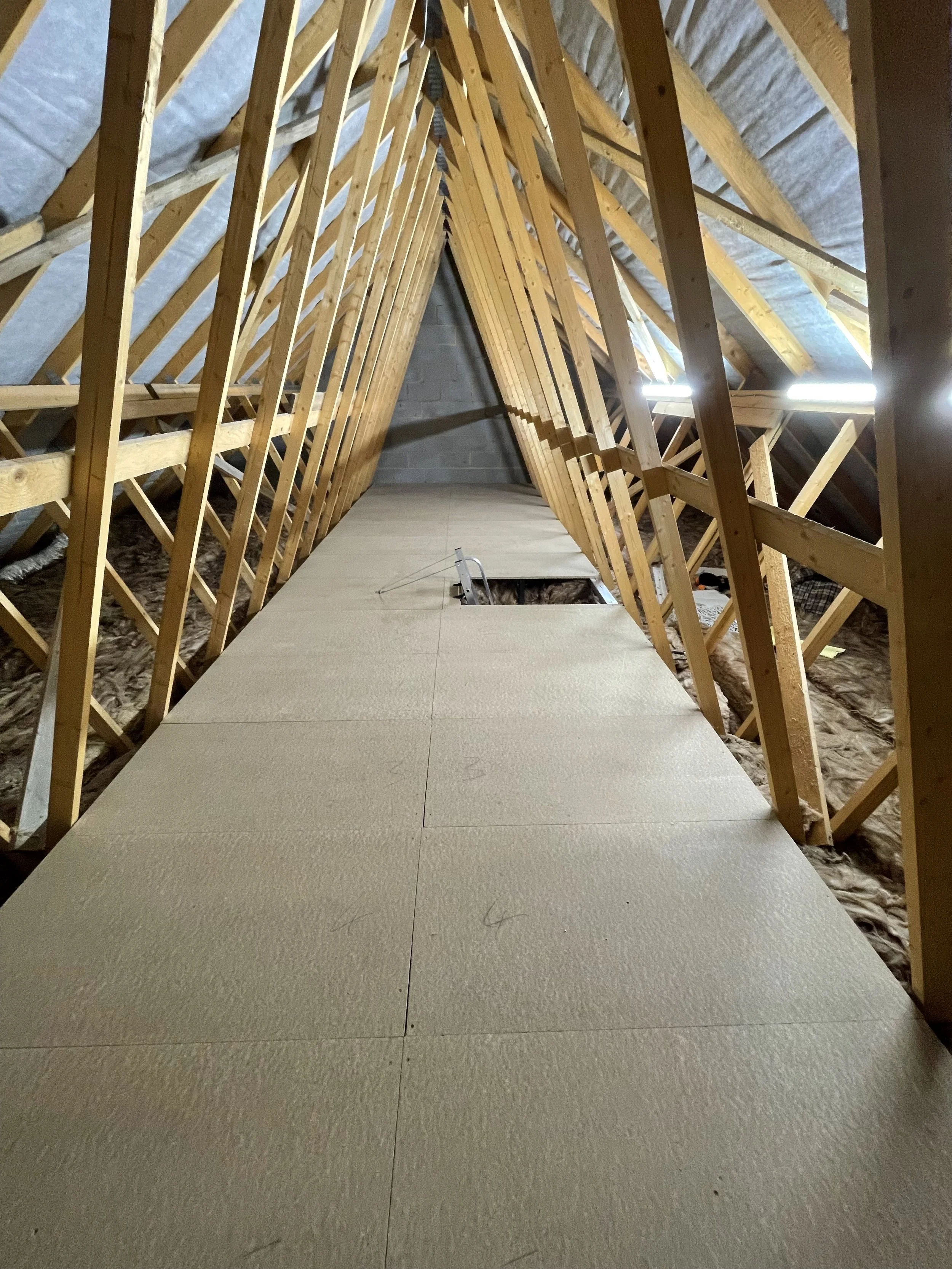 new build property loft boarding