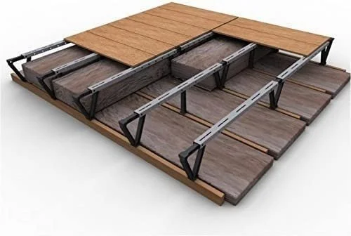 A foldable outdoor table with wooden planks and metal supports, shown partly extended.