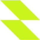 Bright green zigzag shape on a black background