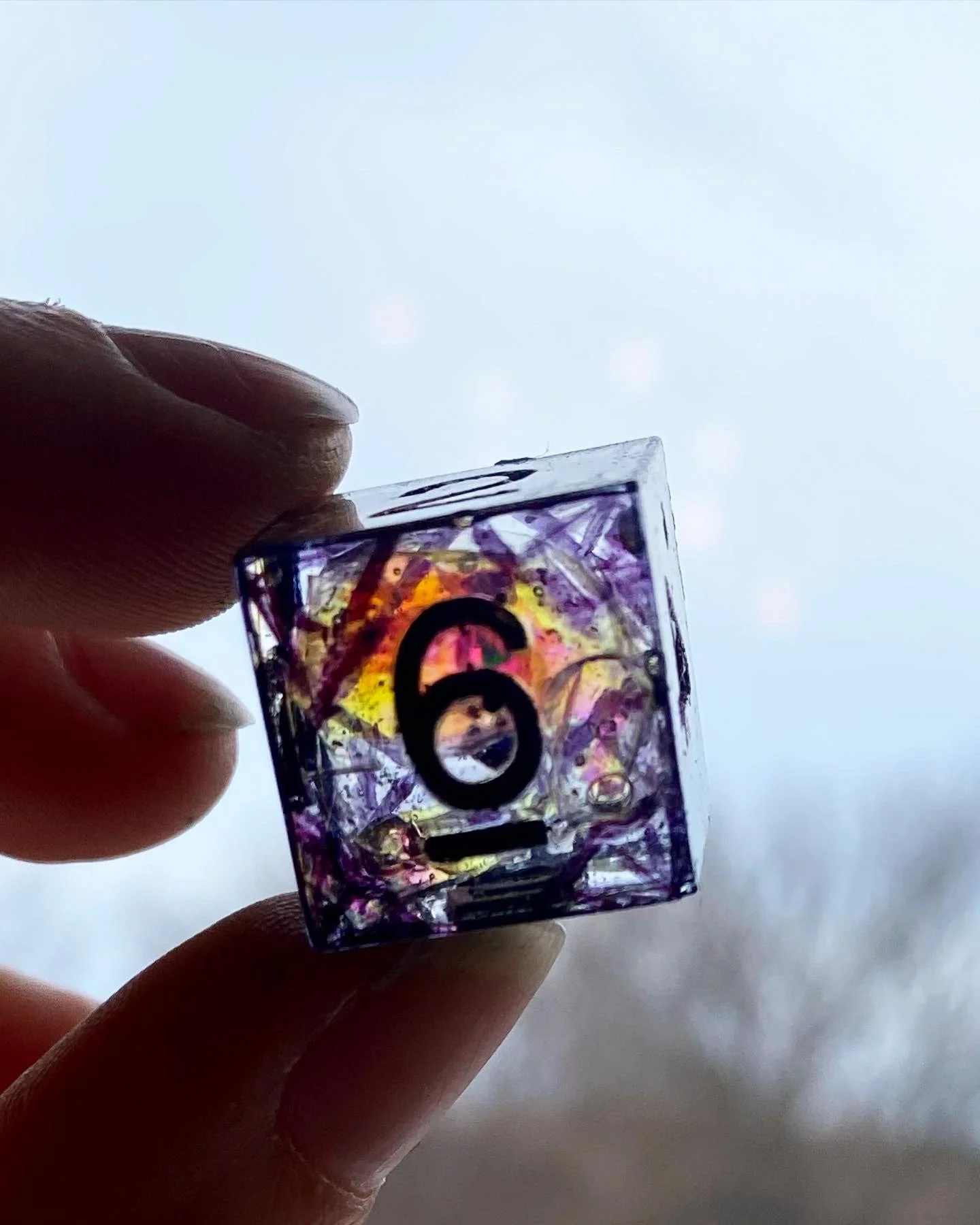My favorite set to date - the request was "Stained Glass Dice"
