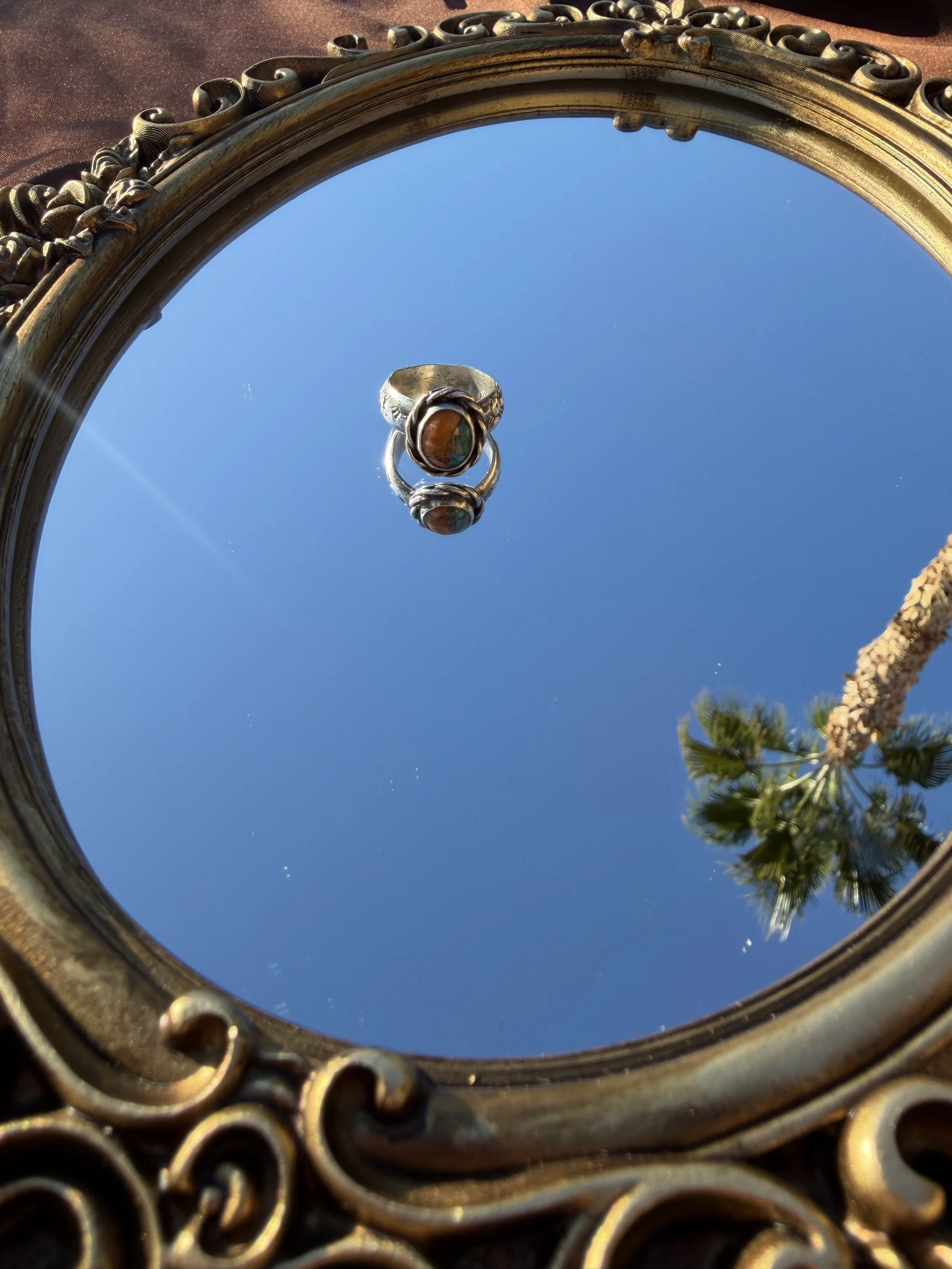 Orange and Turquoise stamped band ring.jpeg