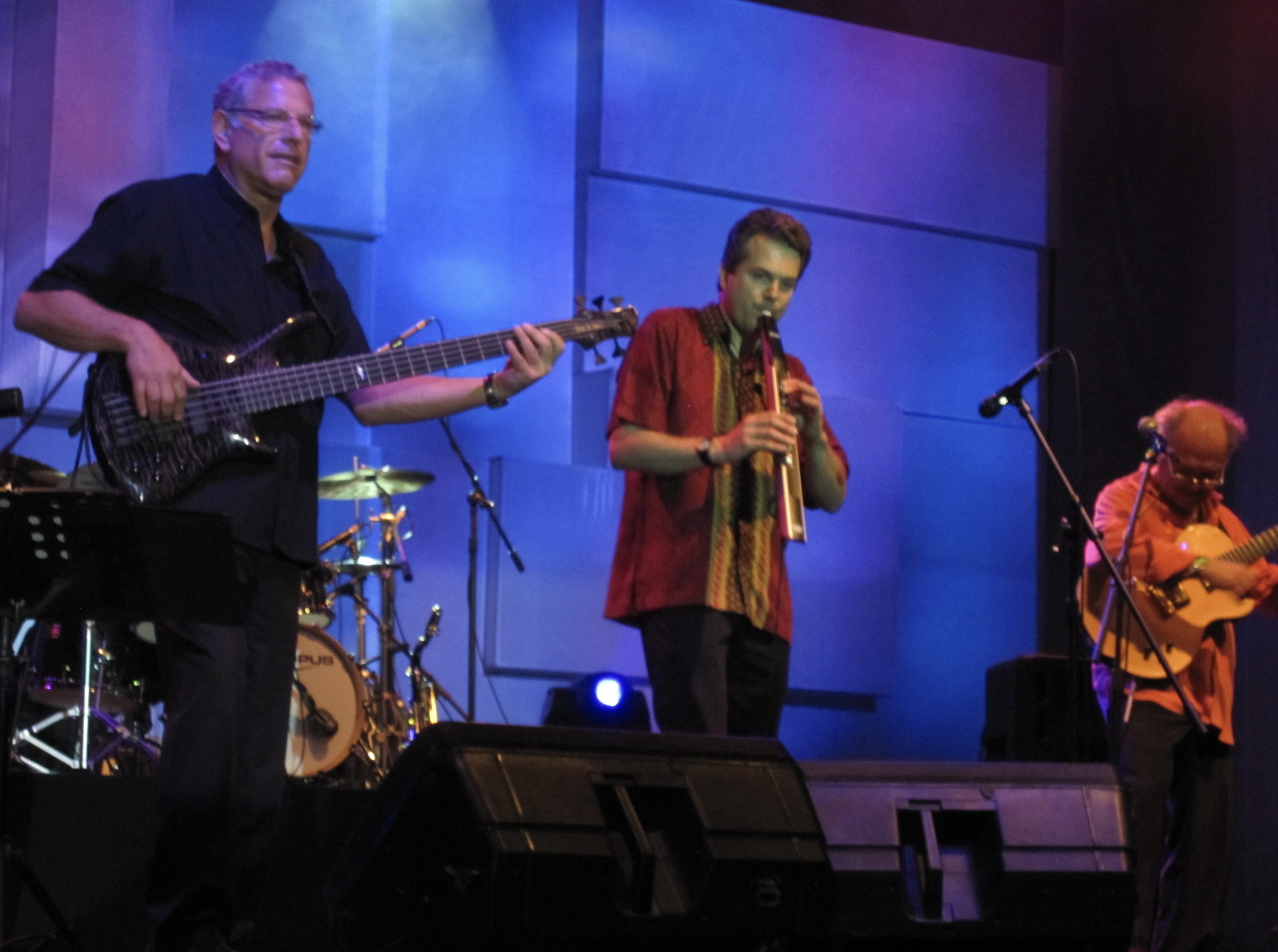 Tom playing bass at the Java Jazz Festival with Kilimanjaro.