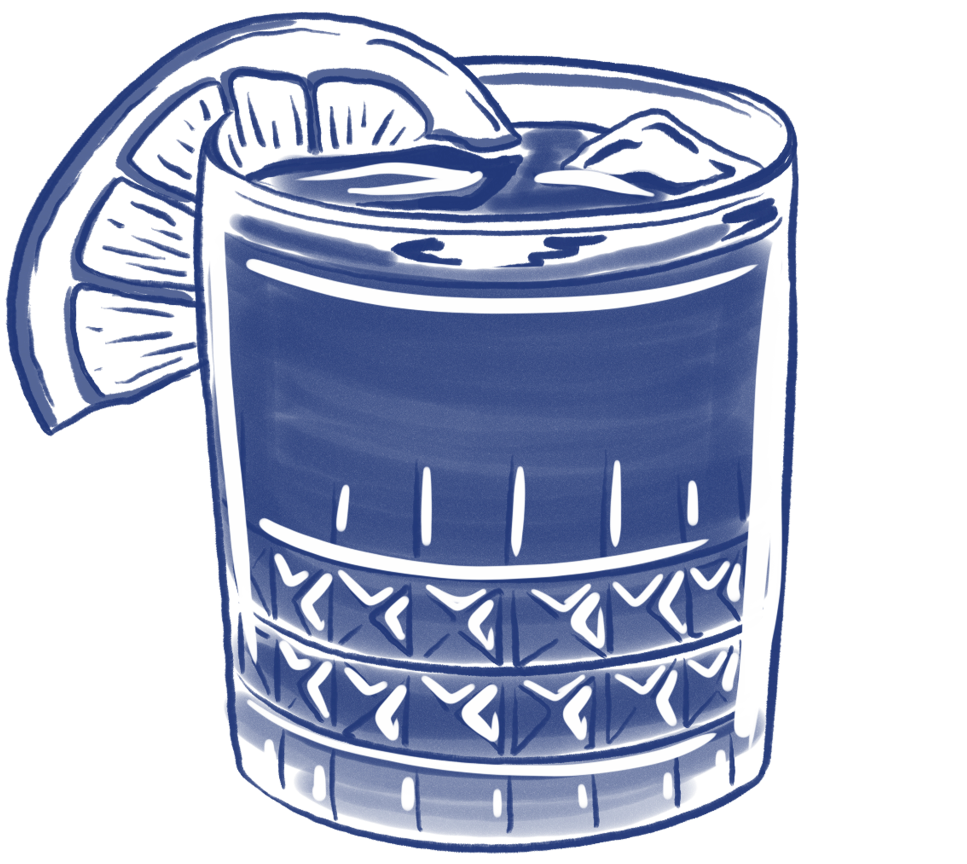 Illustration of a paper cup with a lid and straw, featuring a decorative pattern.