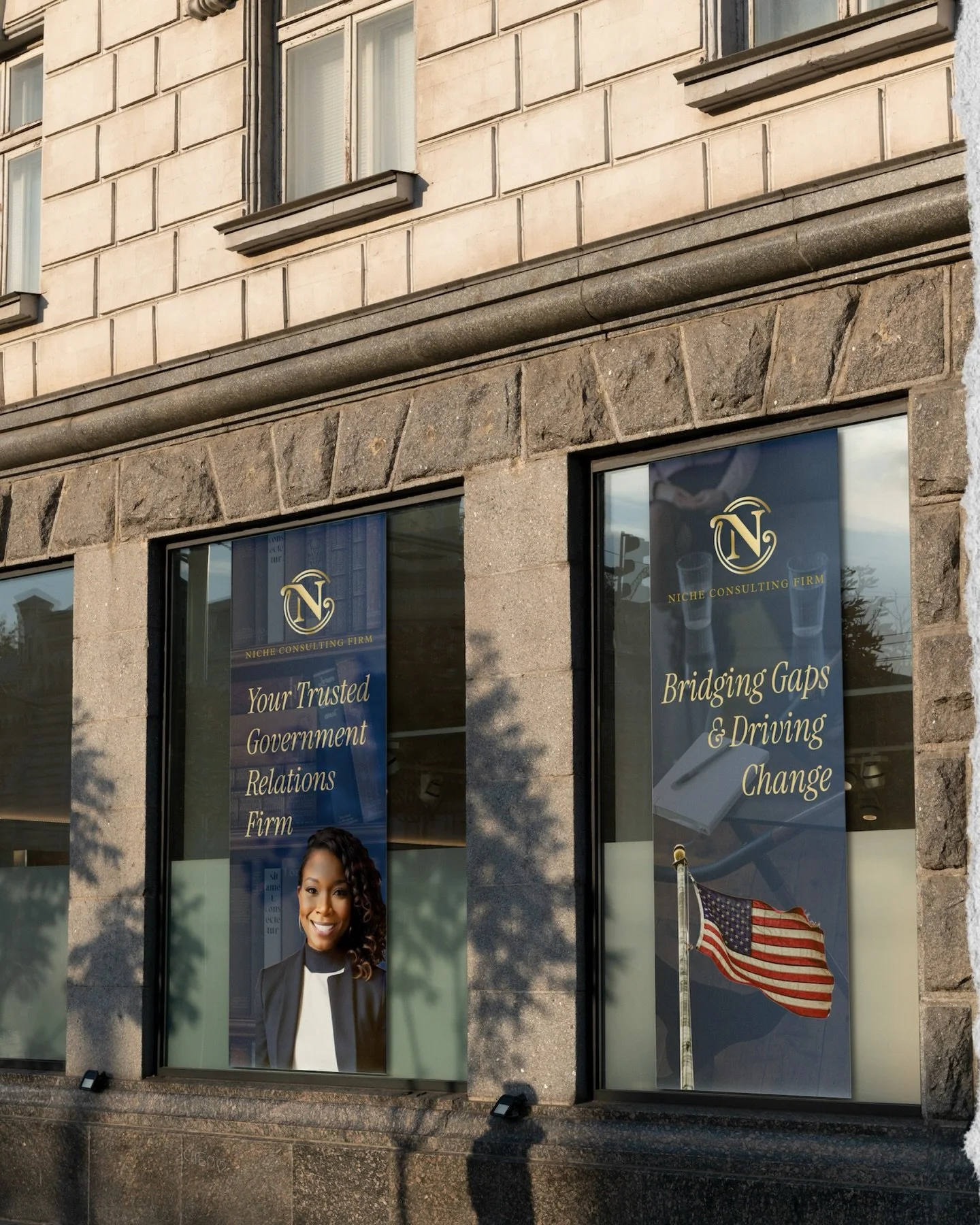 An absolute favorite banner design duo for one of our lovely clients &amp; her government relations consulting firm. 

#design #government #graphicdesigncentral #fyf