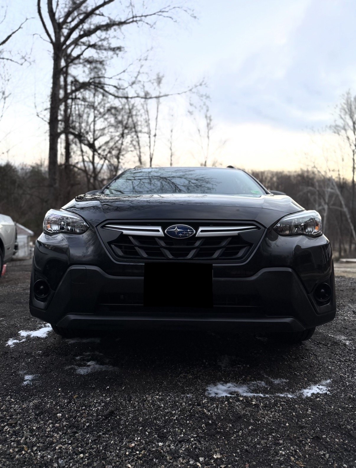 Black subaru crosstrek that has had an exterior detail