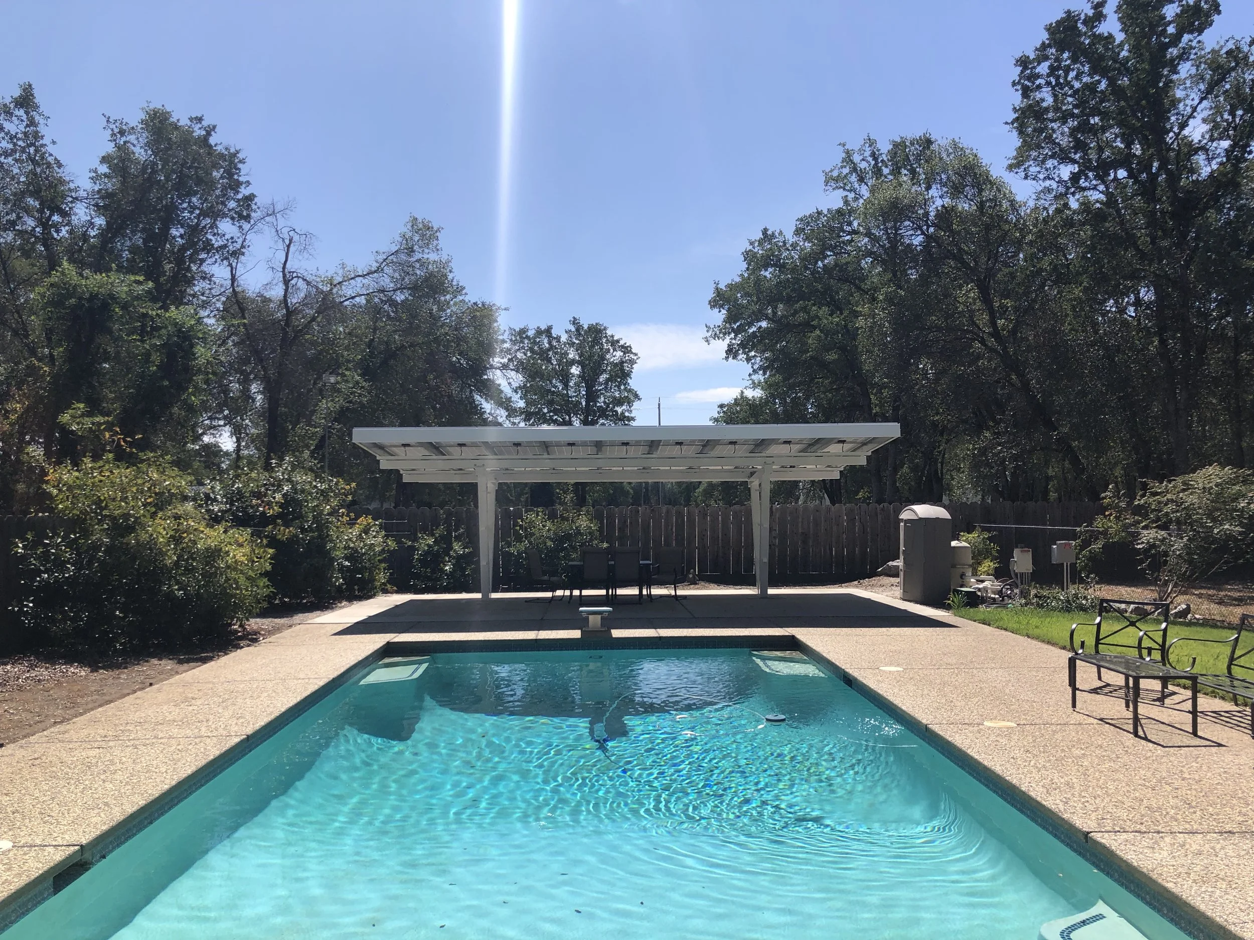 Solar panel canopy installation