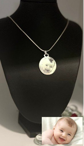 Picture pendant – 925 Sterling Silver-24K Gold Plated