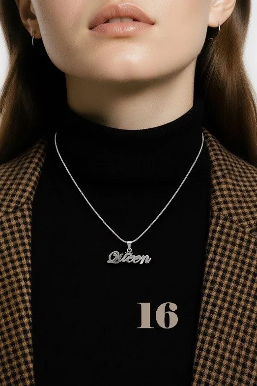 Custom Name Necklace – 925 Sterling Silver-24 Gold Plated