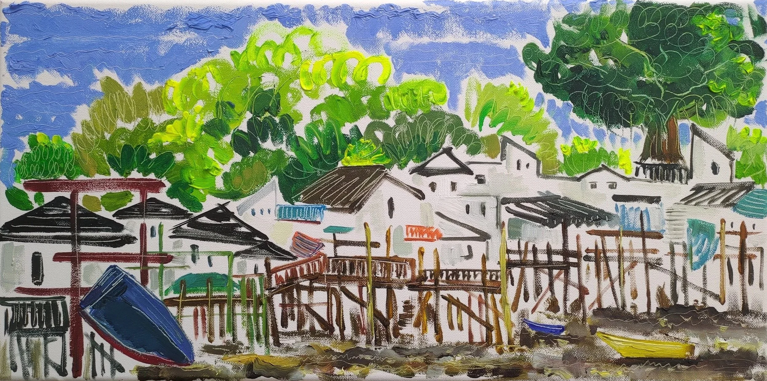 Tai O, Hong Kong 30cmx60cm