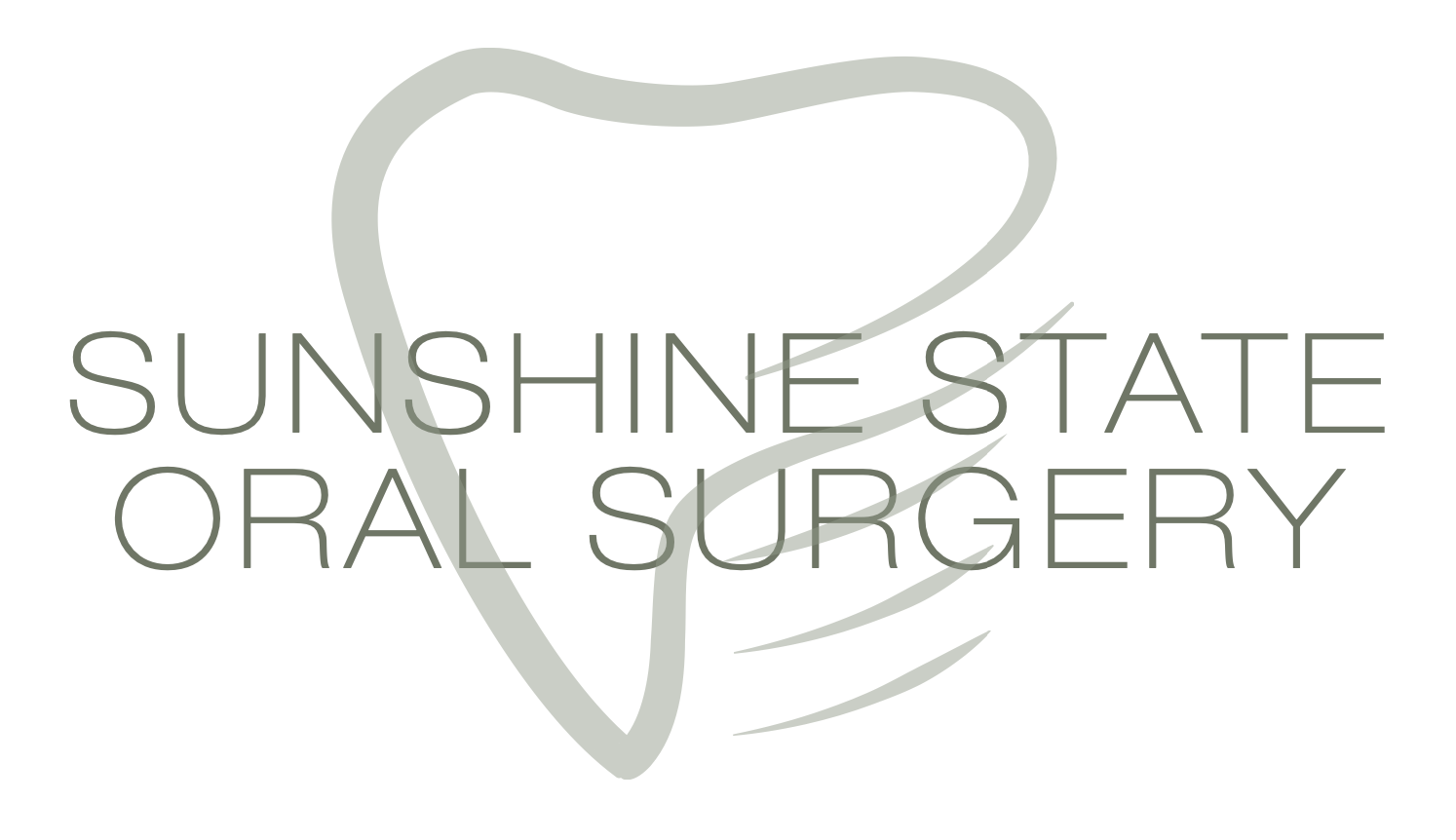 Logo for Sunshine State Oral Surgery with a stylized tooth and text.