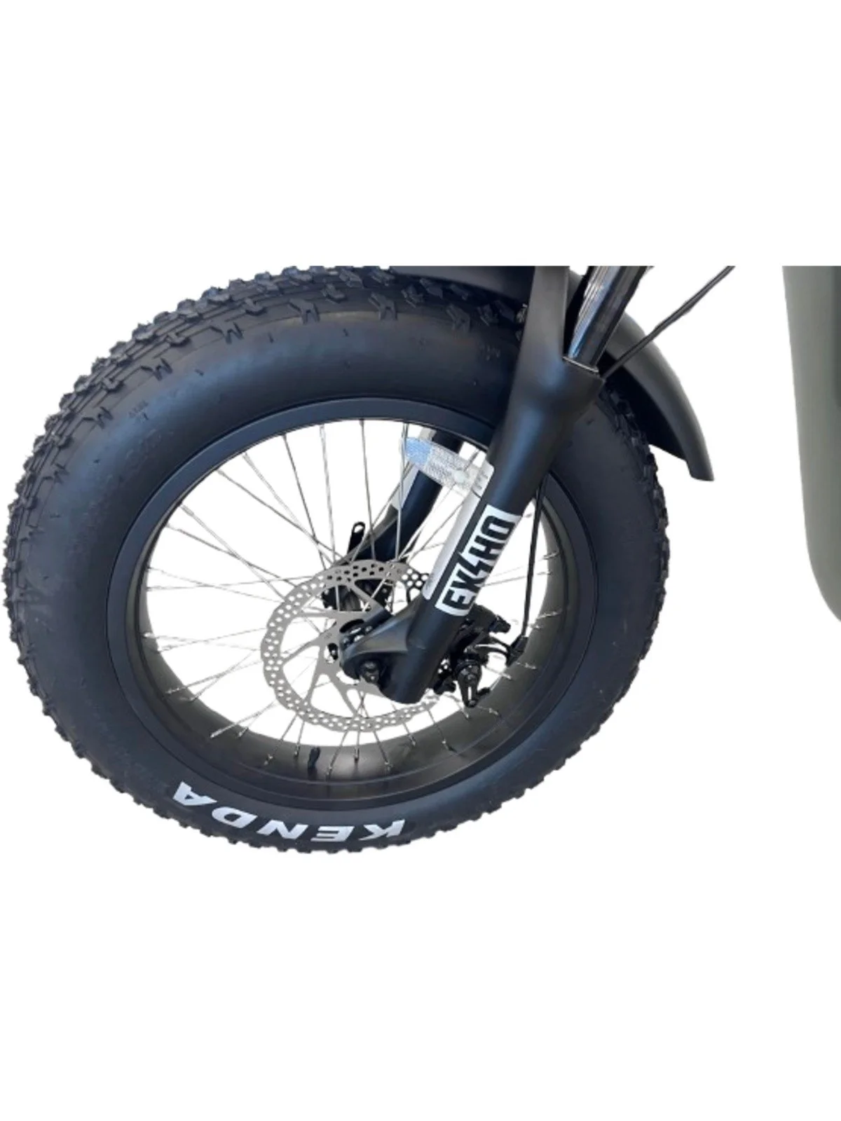 Ryder Drover e-trike Kenda 20 x 4.0 fat tyre, suspension fork and hydraulic disc brake