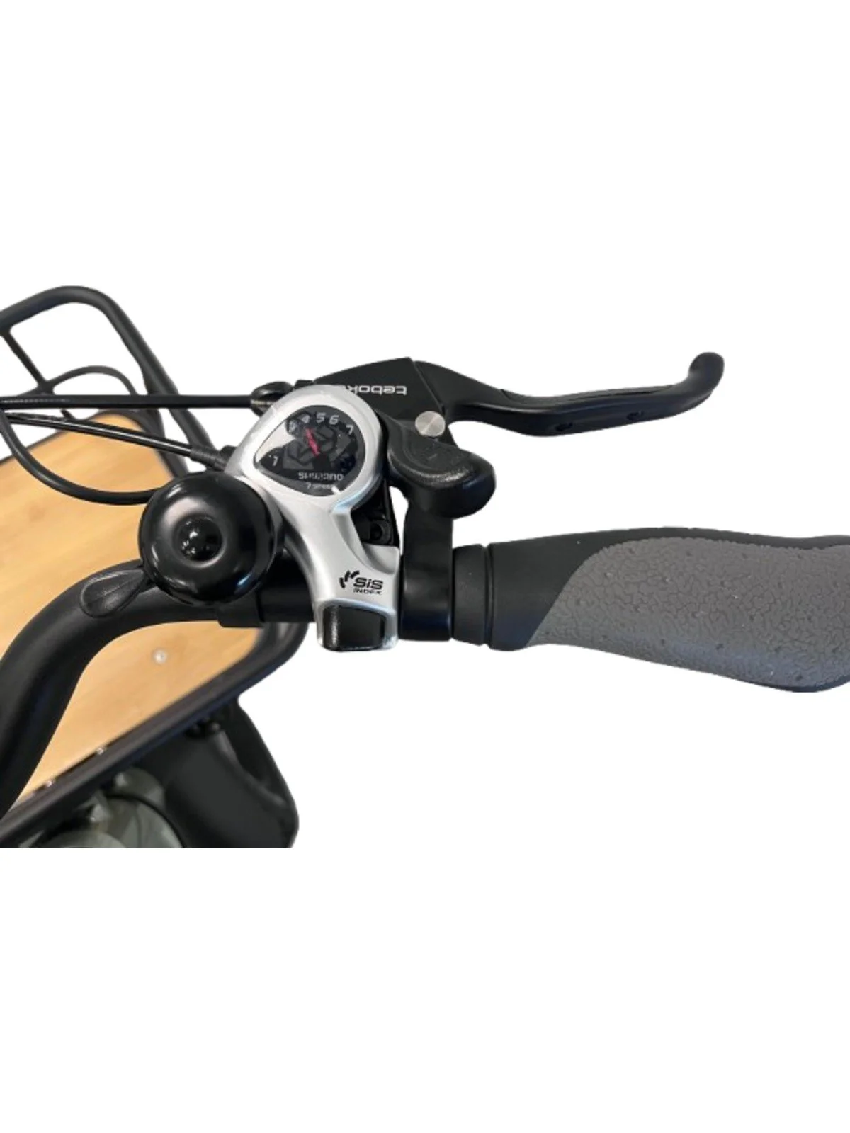 Ryder Drover e-trike brake lever with parking brake button