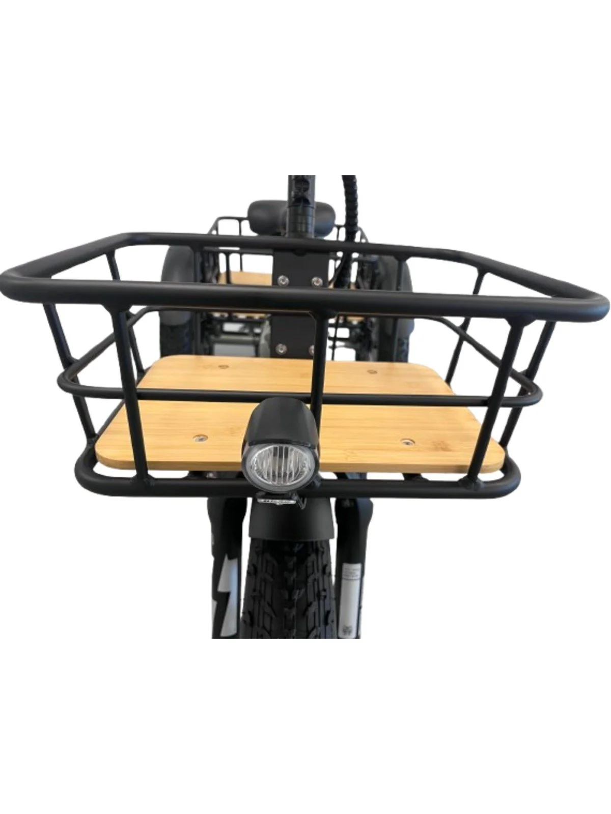 Ryder Drover e-trike front crate and LED headlight