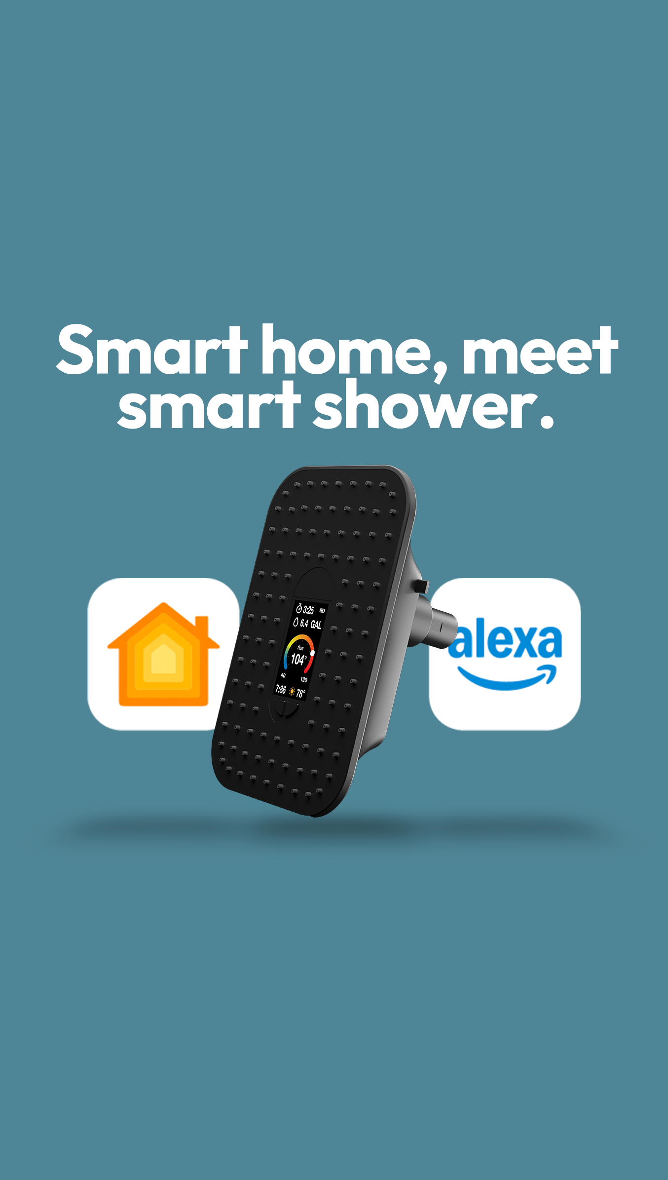 Floz | Smart Shower | Control Shower with Alexa, Google | Track