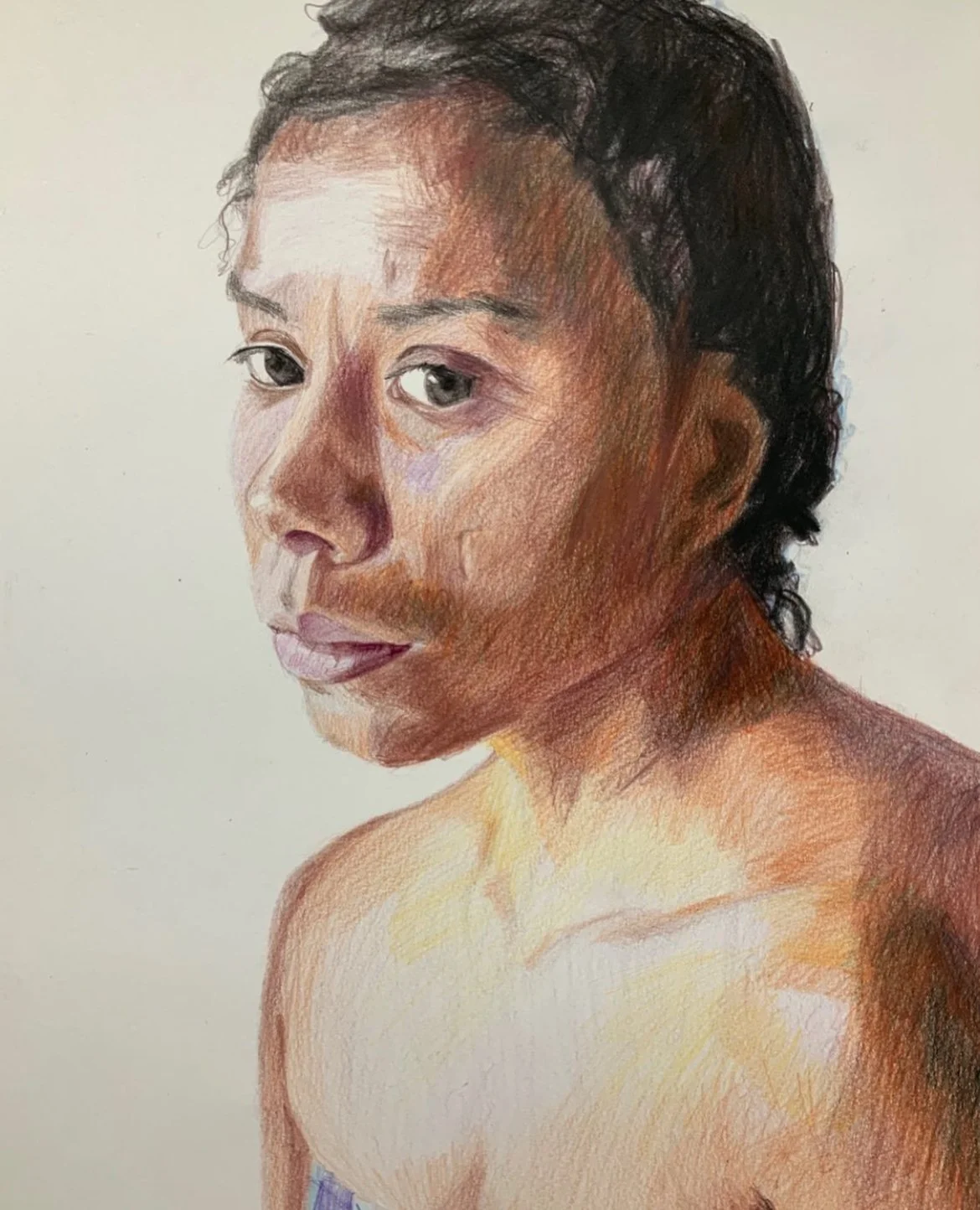 Malcolm Toyer @malcolm_toyer Drawing the Head in Coloured Pencils