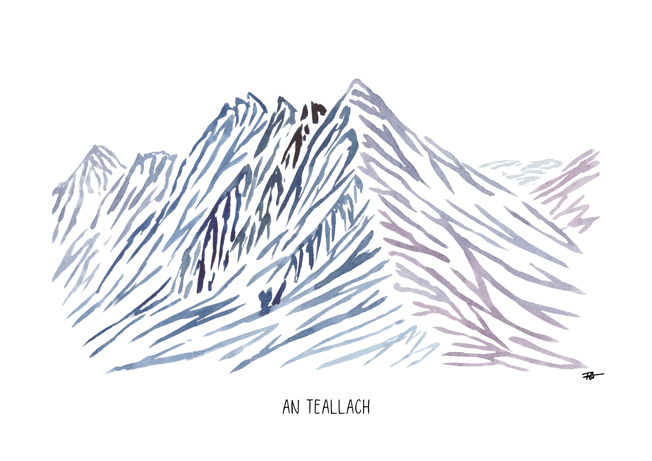 Day 83 Daily Painting - An Teallach Mountain