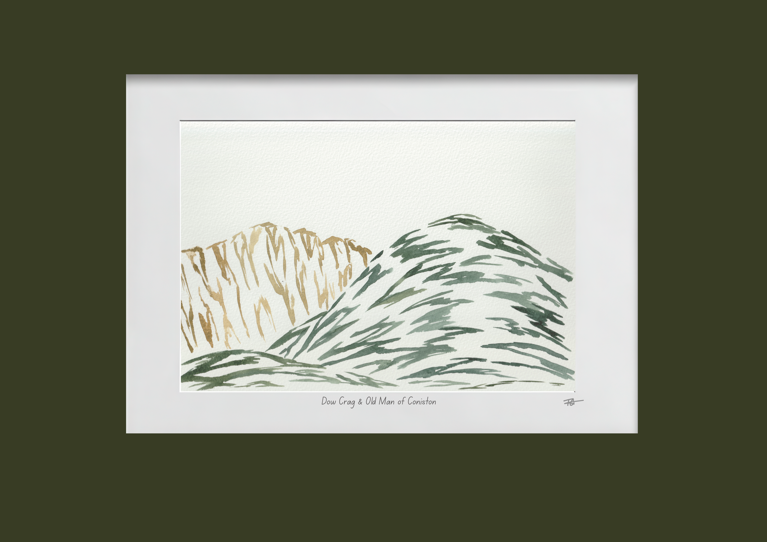 Day 1 Daily Painting - Dow Crag & Old Man of Coniston