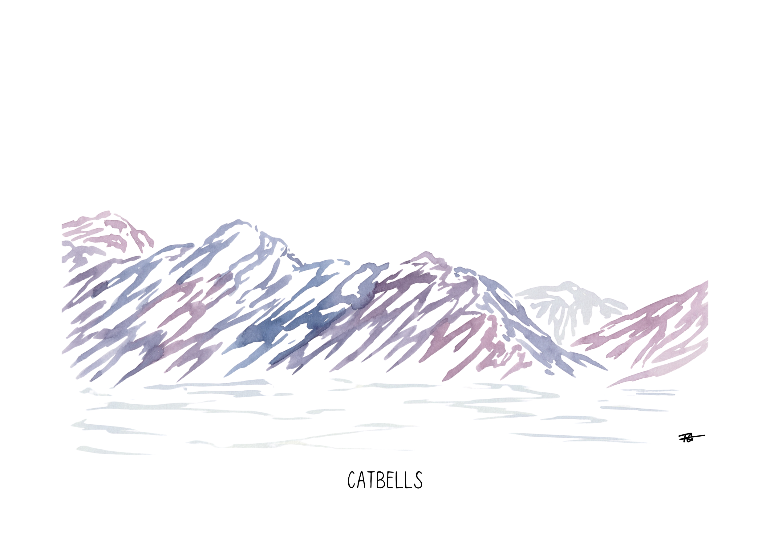 Day 14 Daily Painting - Catbells