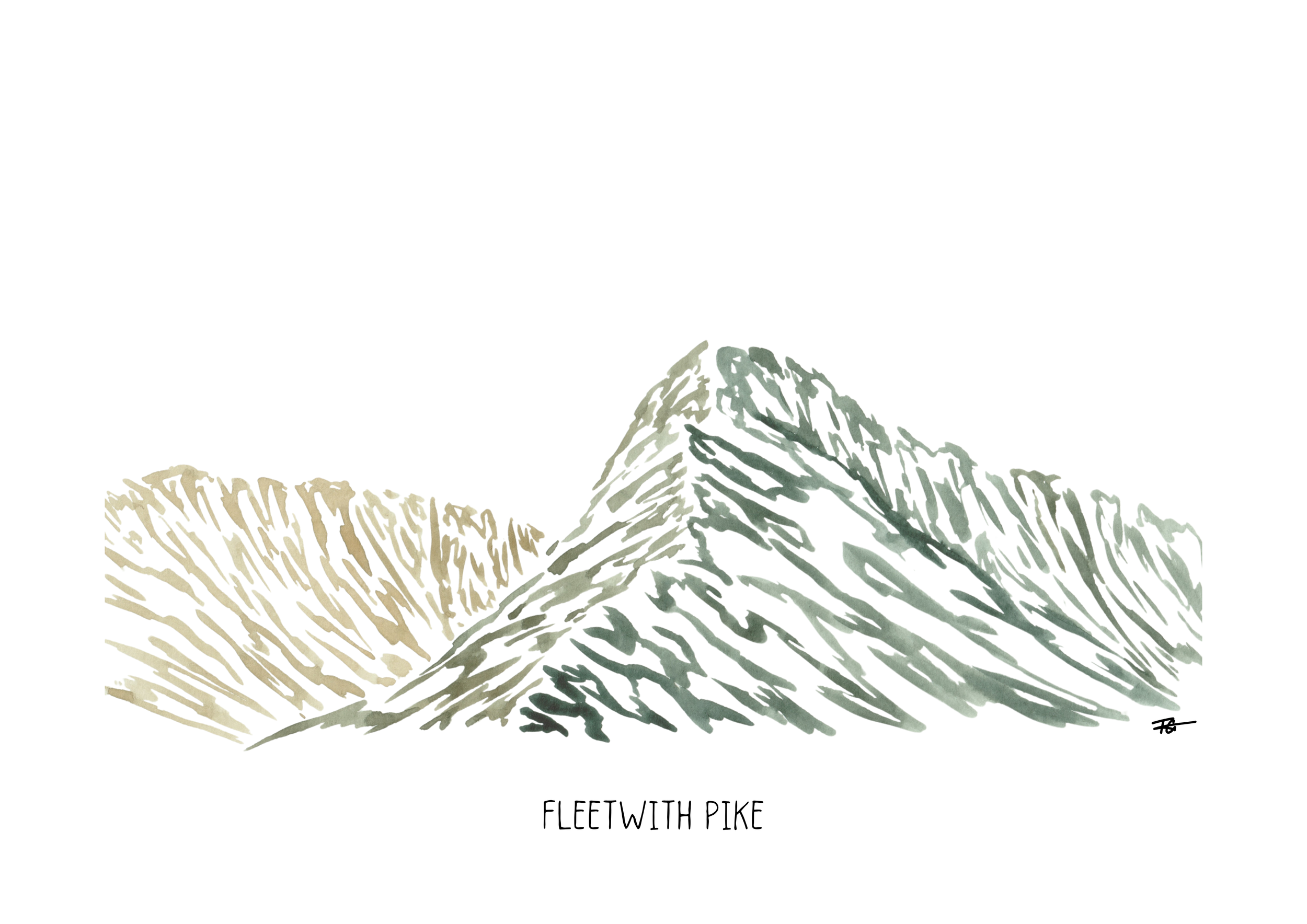 Day 15 Daily Painting - Fleetwith Pike