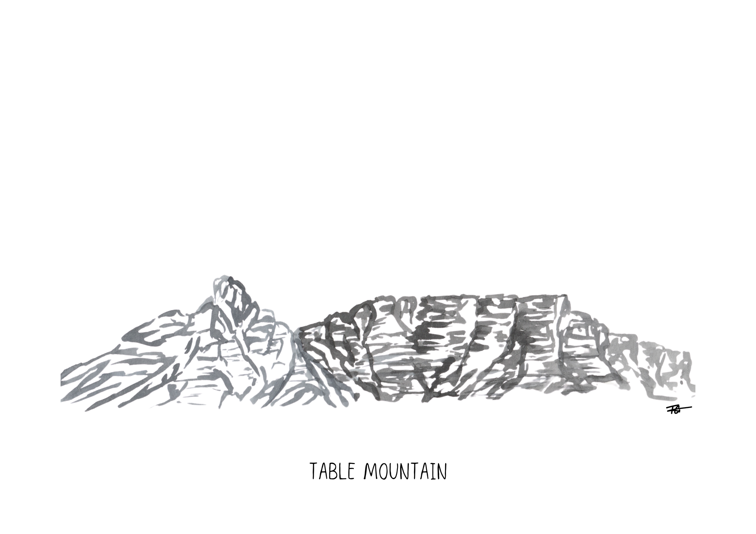Day 12 Daily Painting - Table Mountain