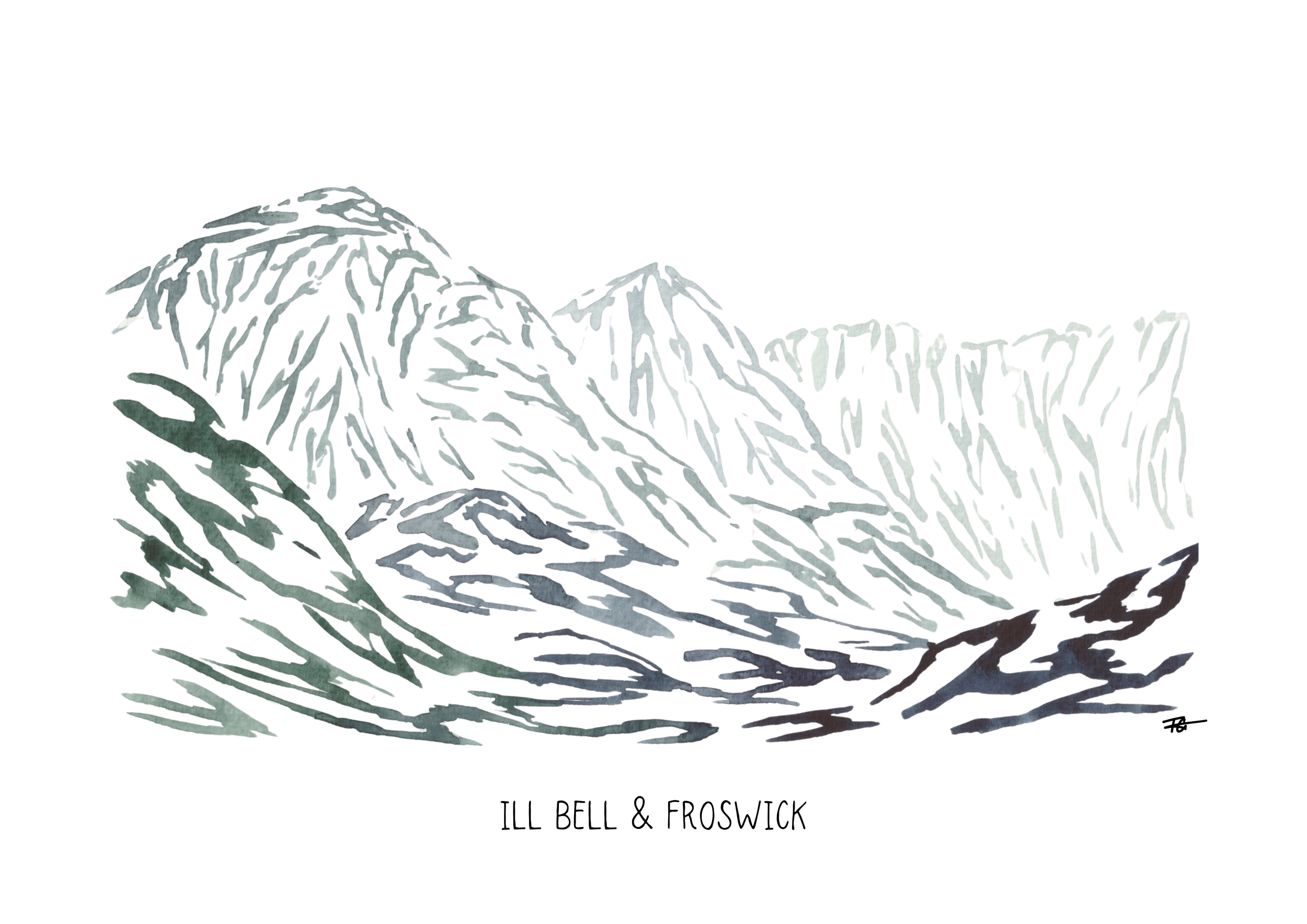 Day 34 Daily Painting - Ill Bell & Froswick