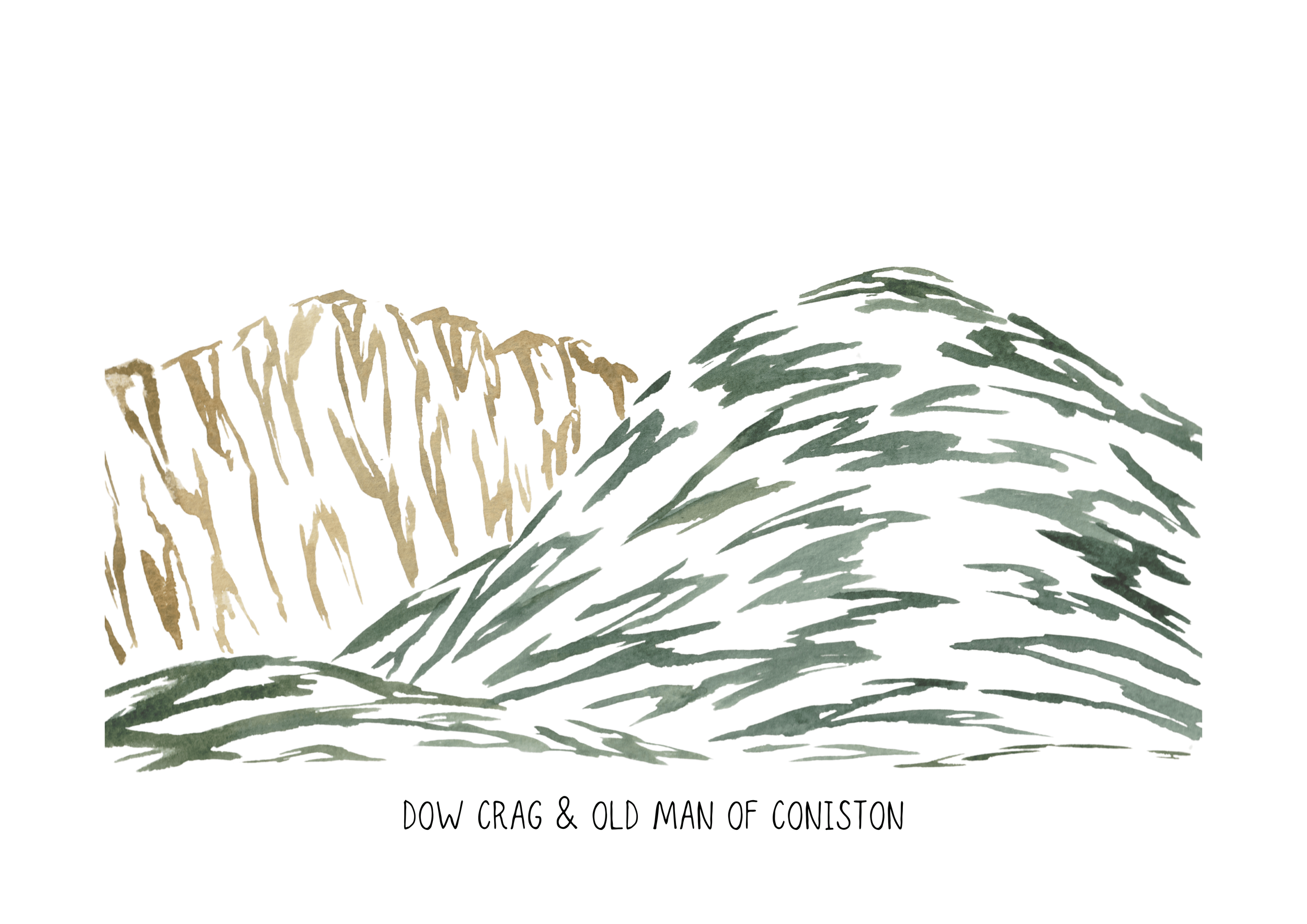 Day 1 Daily Painting - Dow Crag & Old Man of Coniston