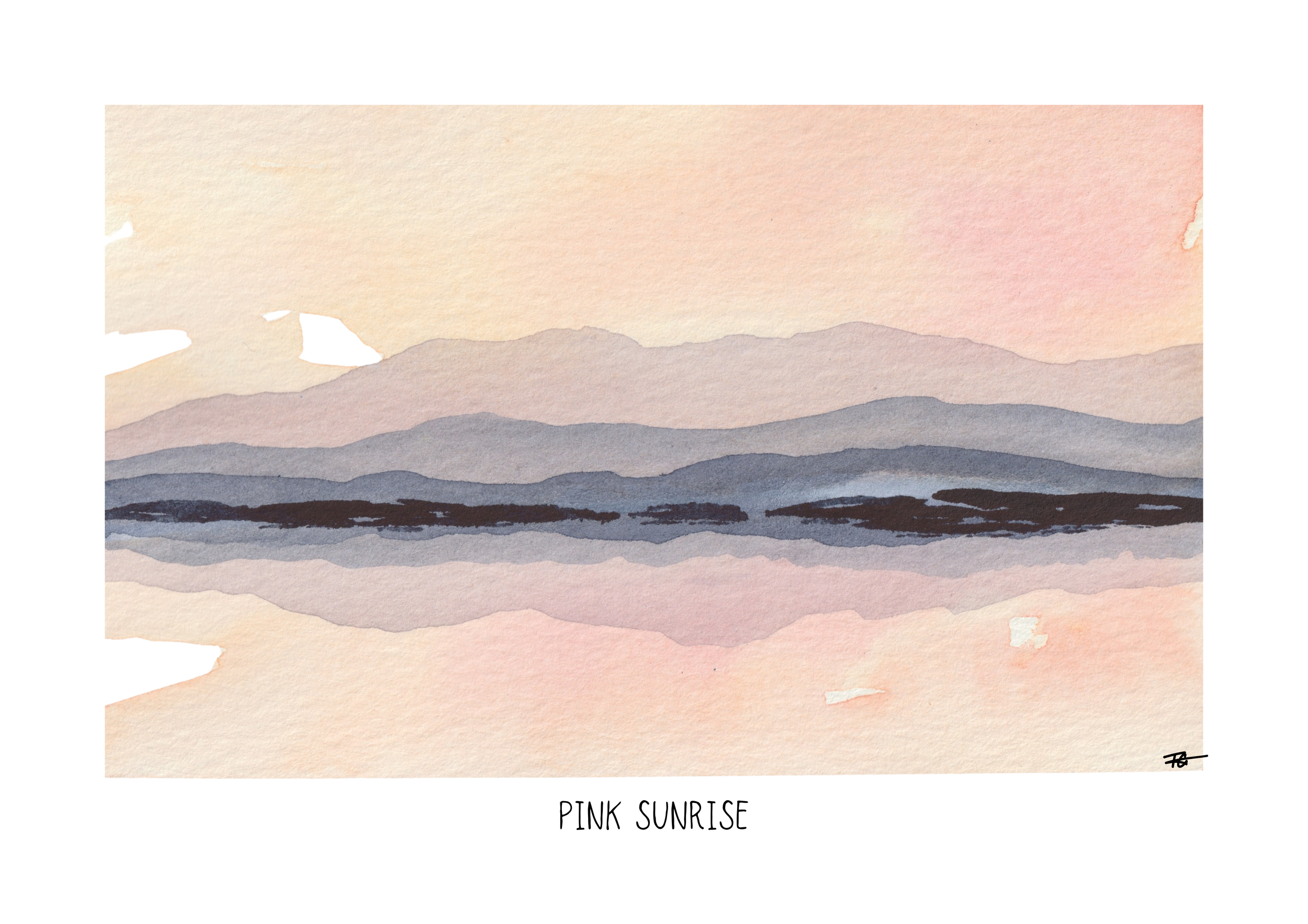Day 20 Daily Painting - Pink Sunrise