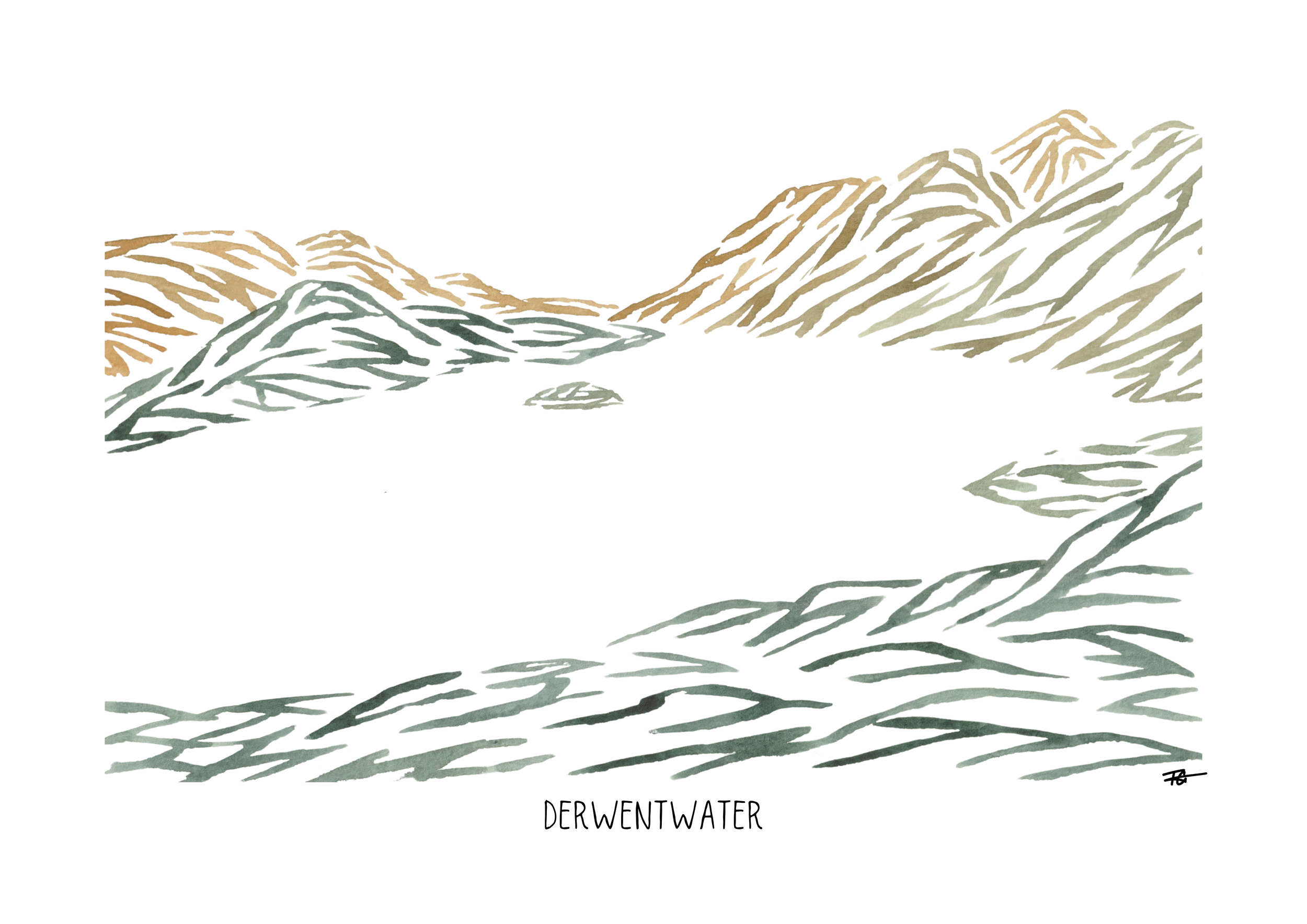 Day 19 Daily Painting - Derwentwater