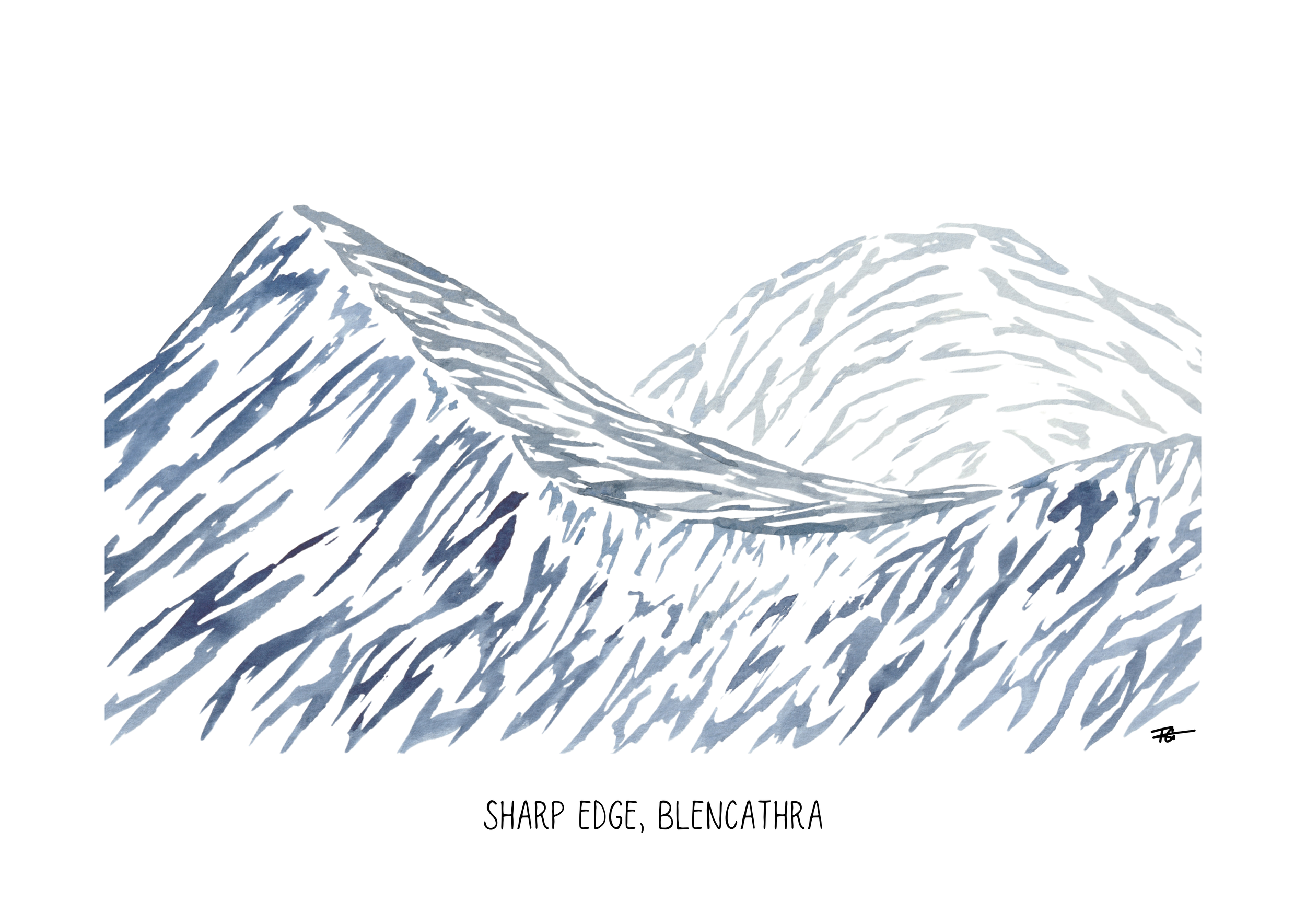 Day 4 Daily Painting - Sharp Edge on Blencathra
