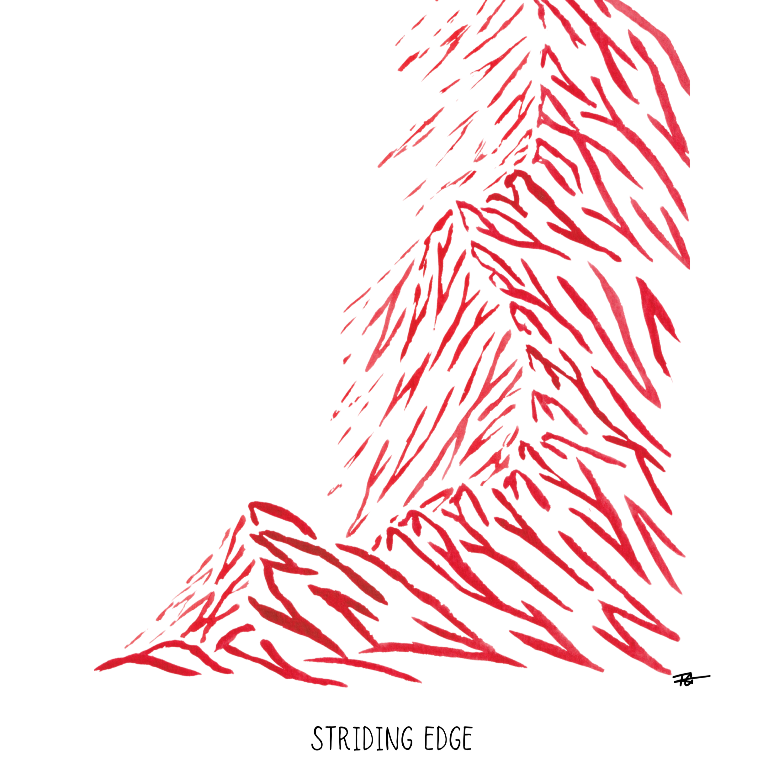 Day 67 Daily Painting - Striding Edge