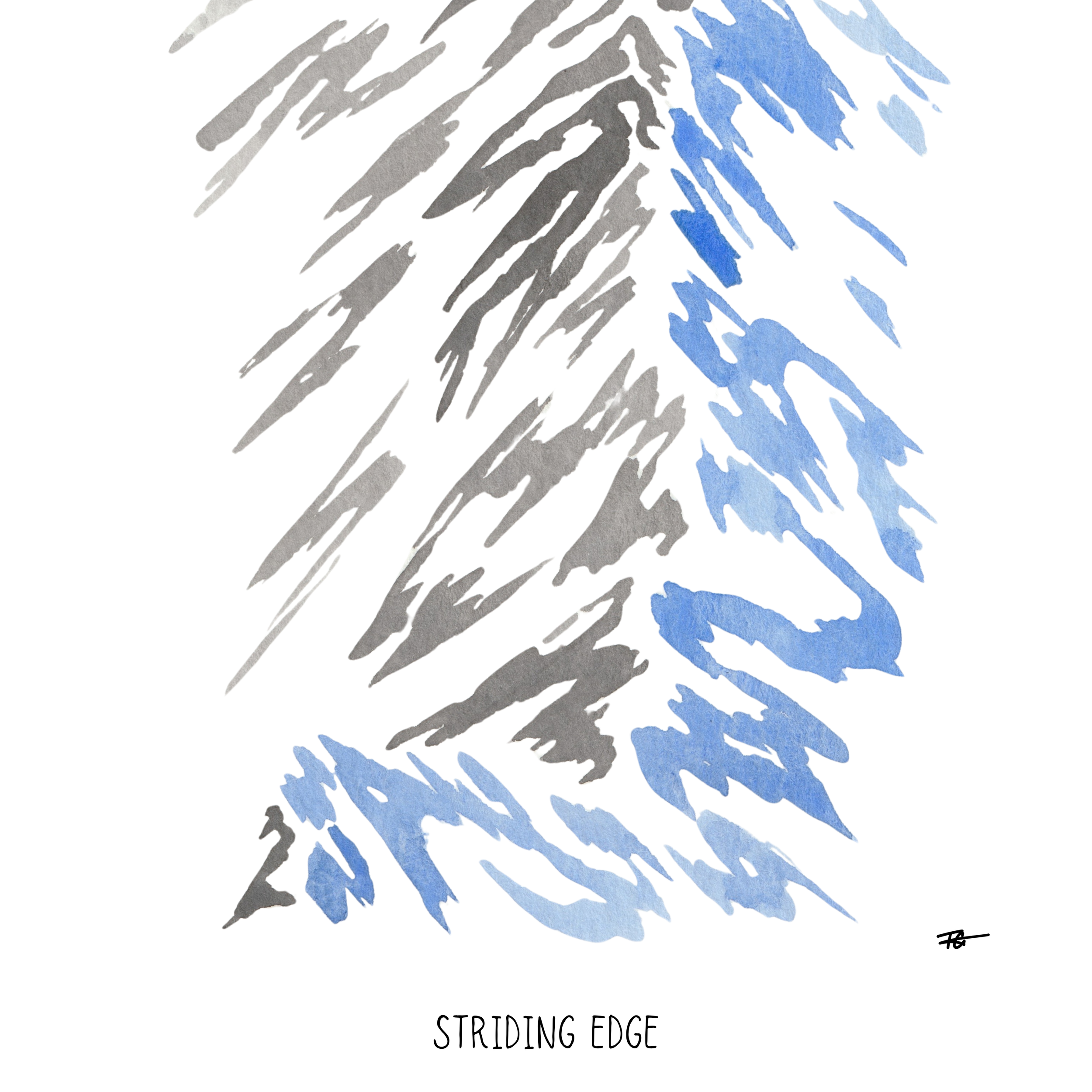 Day 87 Daily Painting - Striding Edge