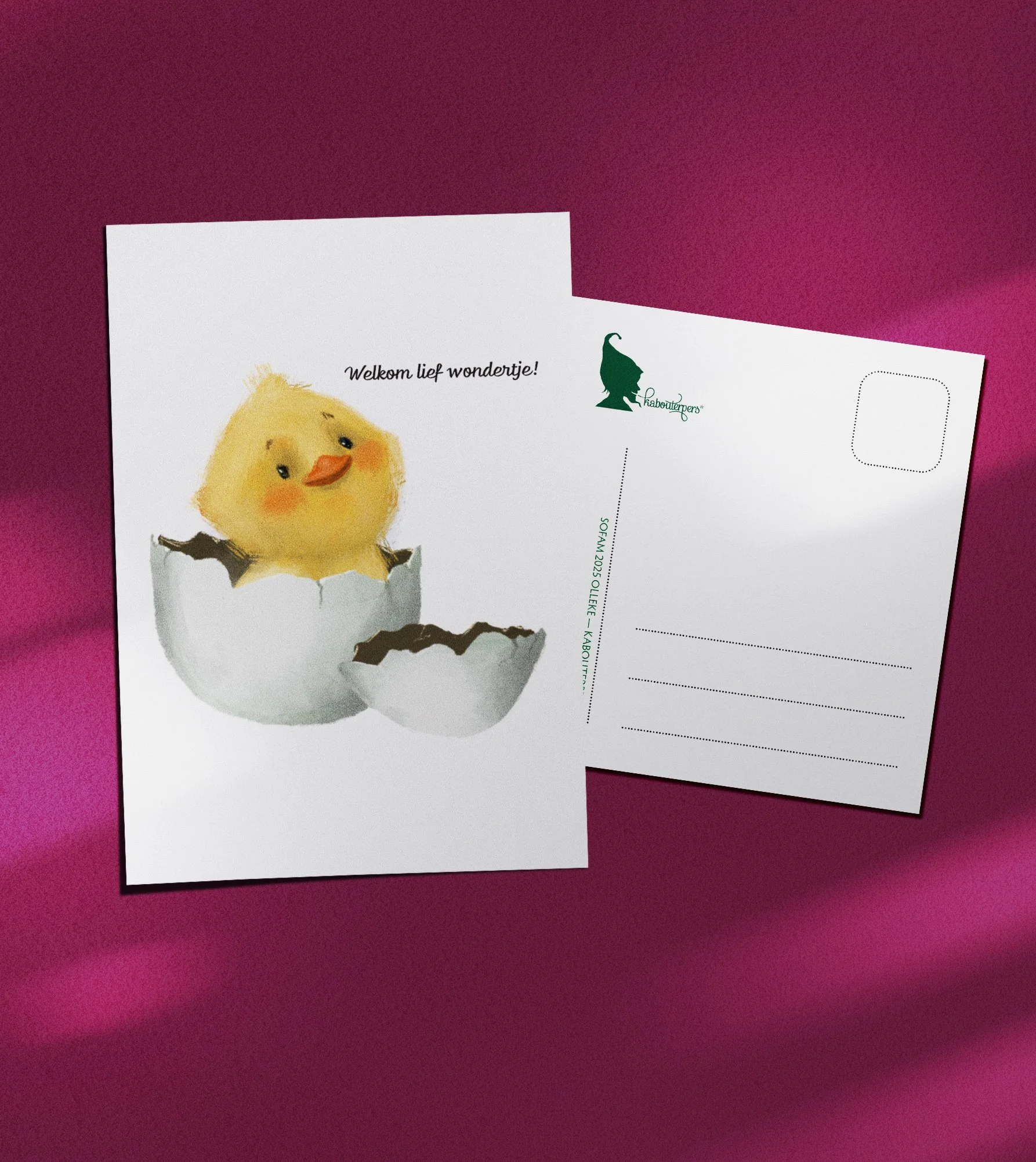 Baby postkaart Lief wondertje