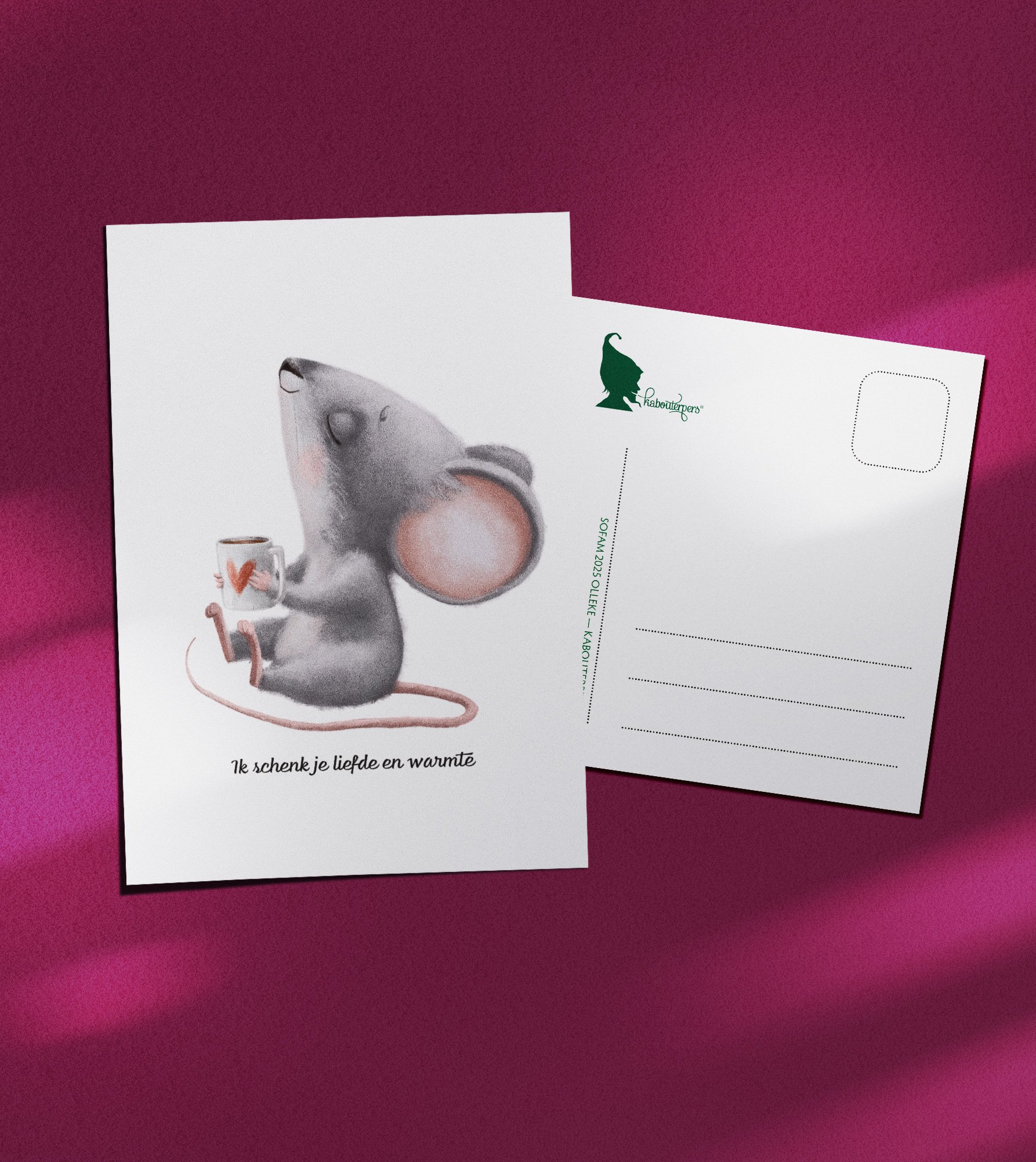 Baby postkaart Liefde en warmte