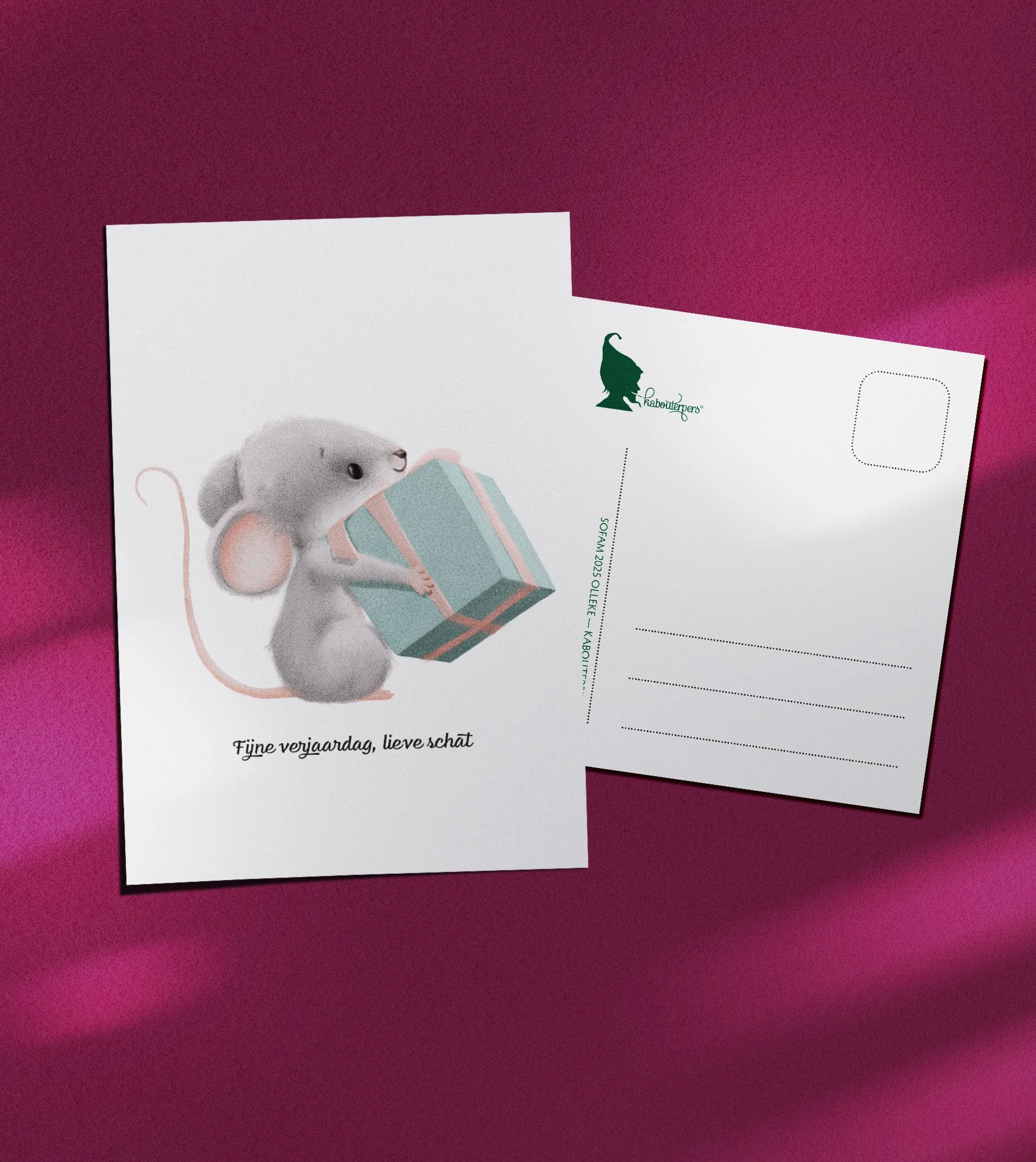 Baby postkaart Fijne verjaardag