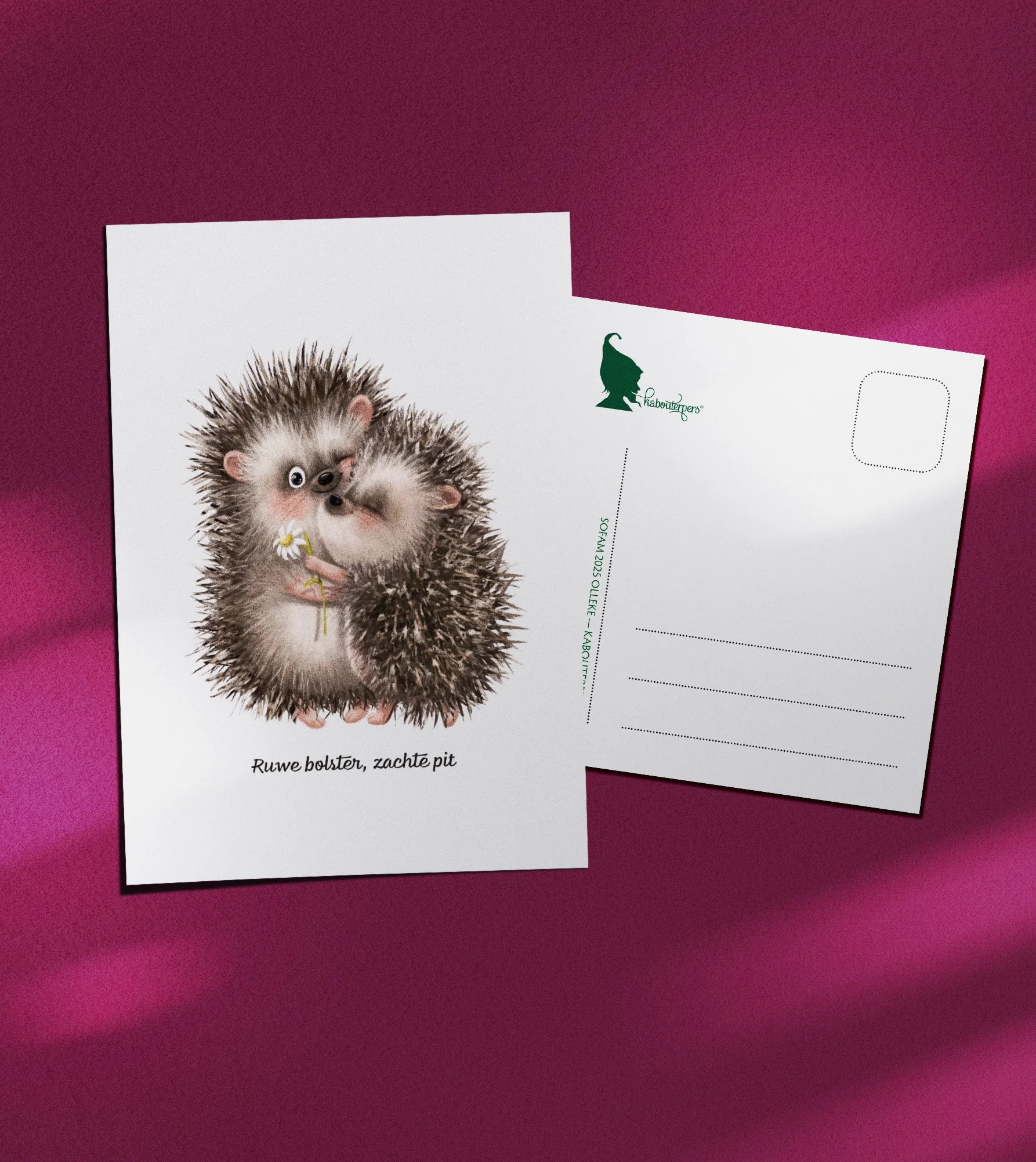 Baby postkaart Ruwe bolster
