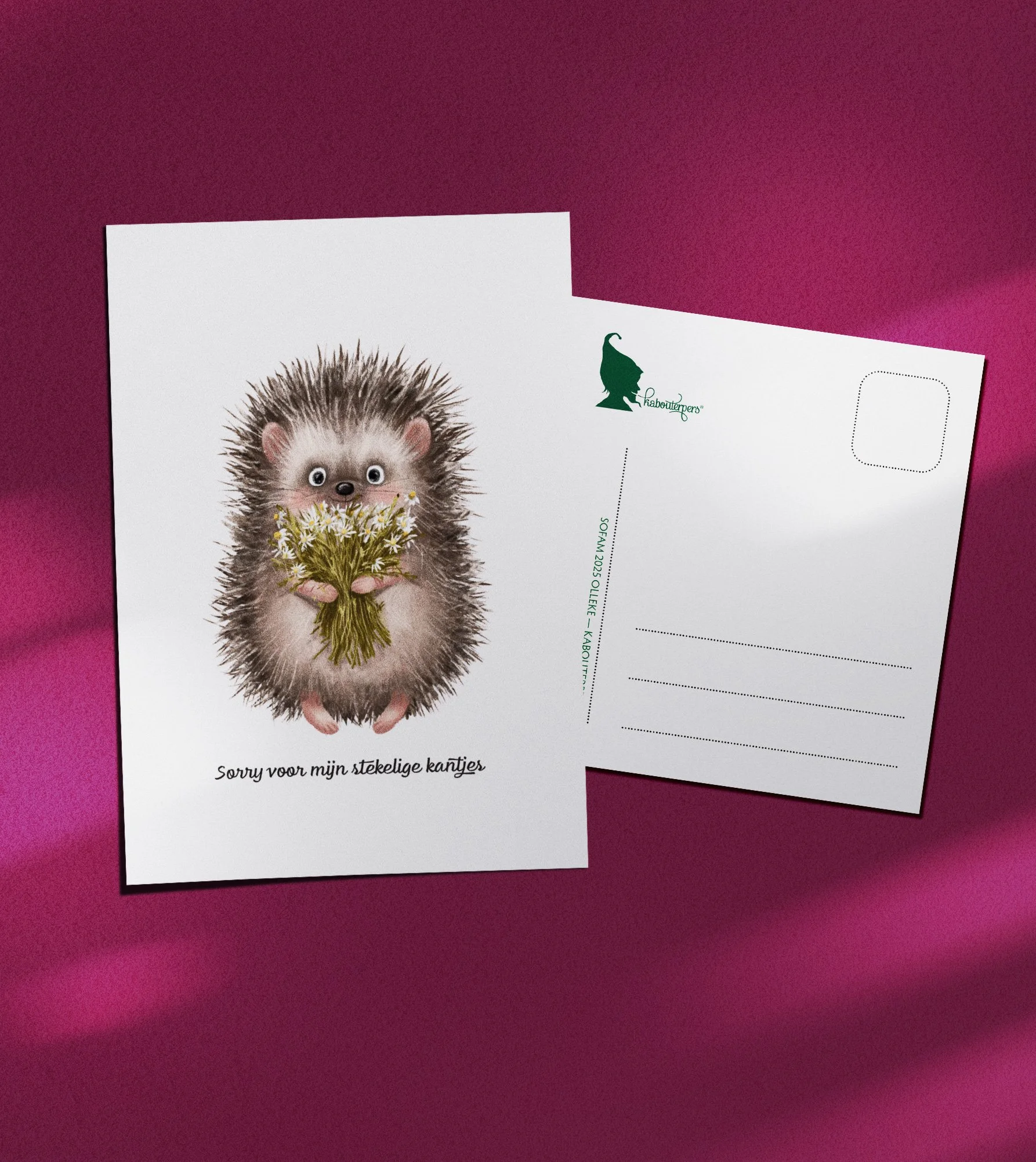 Baby postkaart Stekelige kantjes