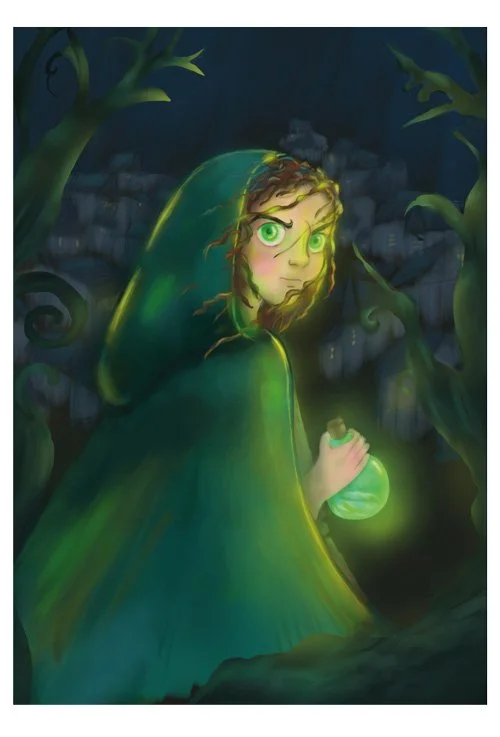 Wenskaart Druïde in het duister