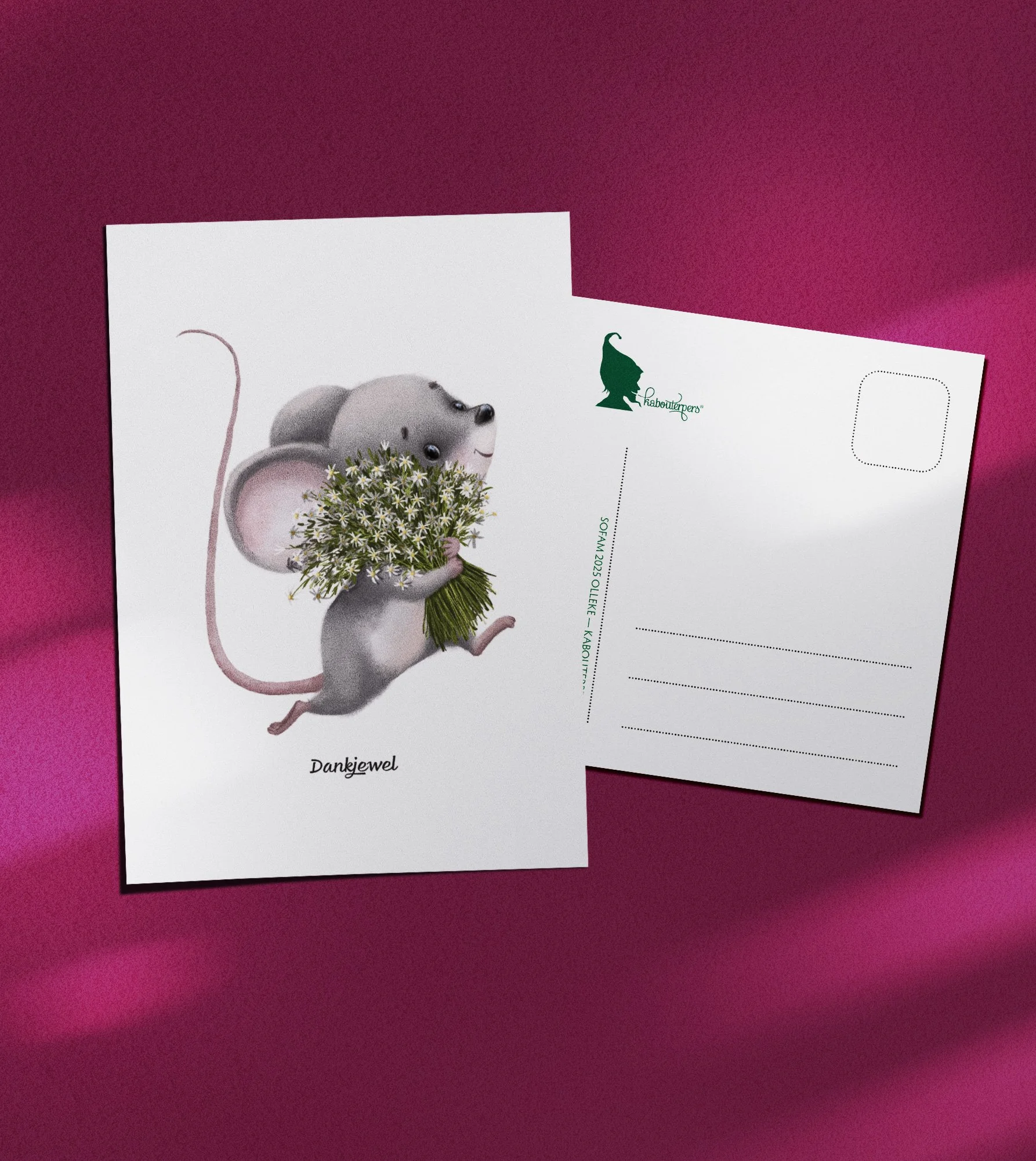 Baby postkaart Dankjewel