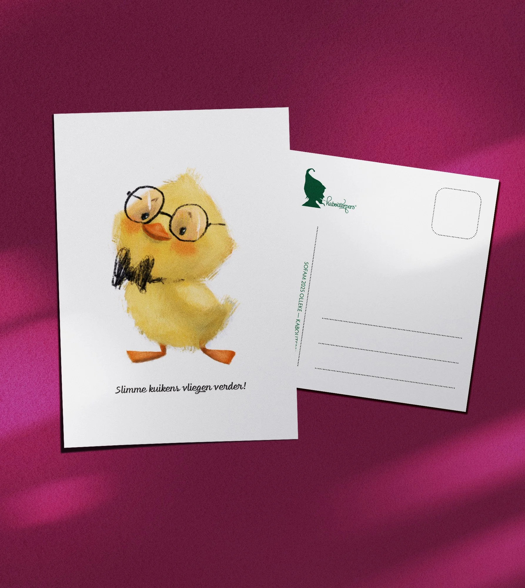 Baby postkaart Slimme kuikens