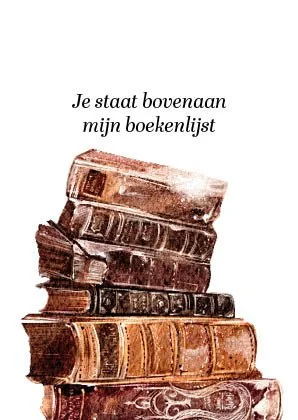 Booklovers postkaart Bovenaan