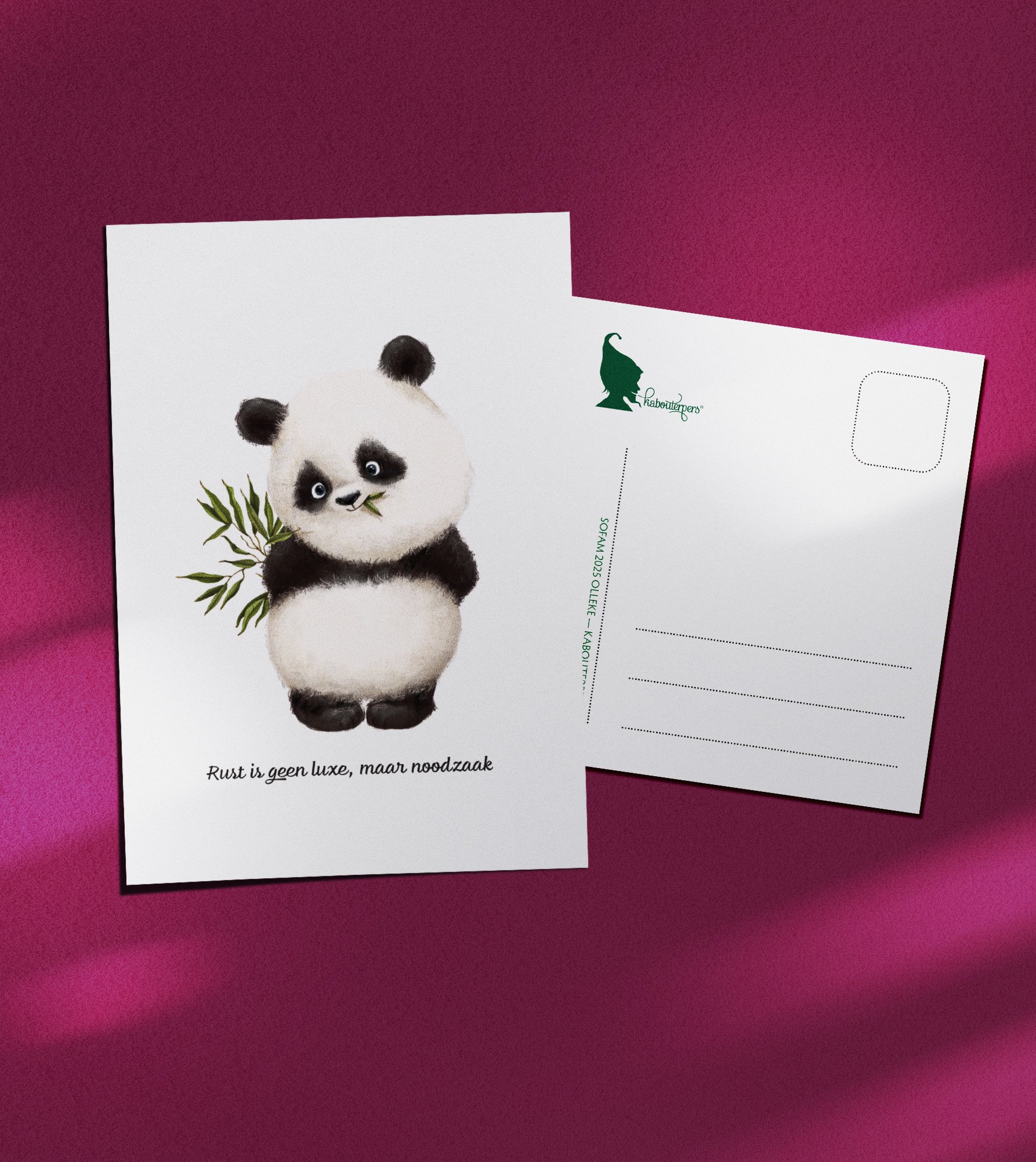 Baby postkaart Rust is geen luxe