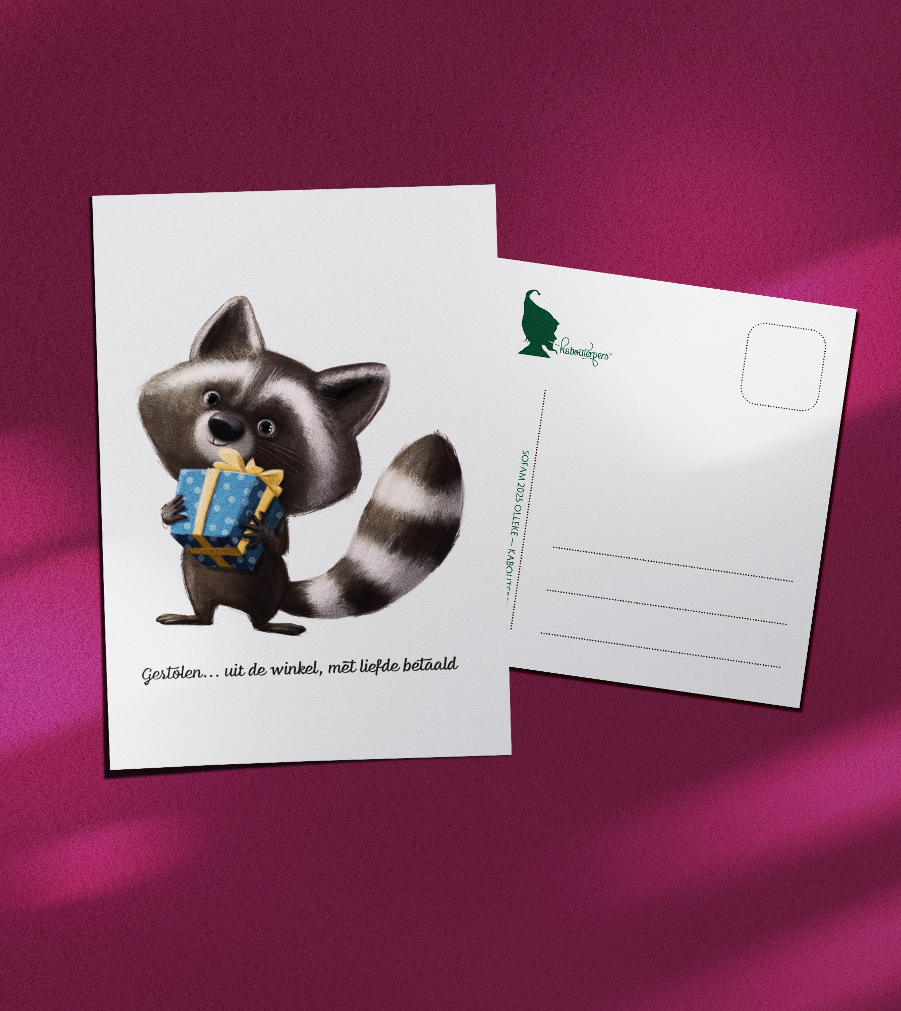 Baby postkaart Met liefde betaald