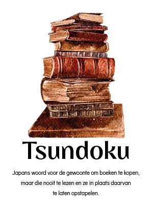 Booklovers postkaart Tsundoku