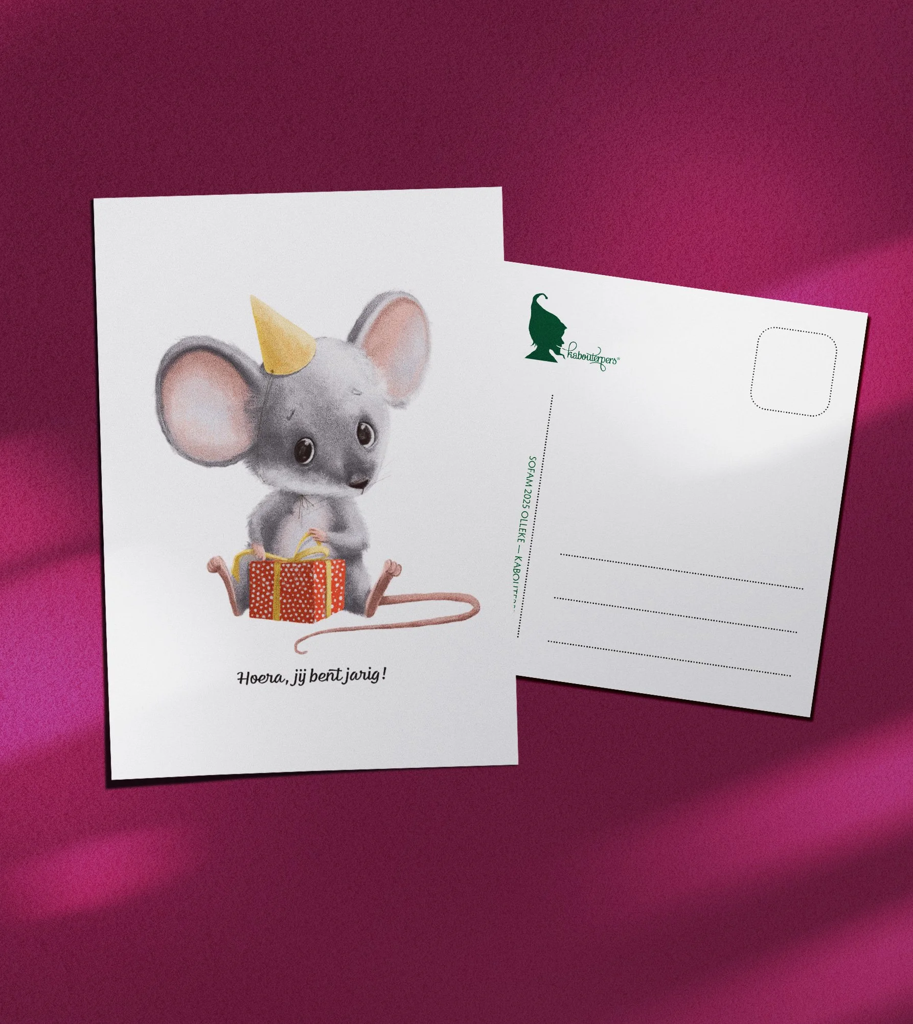 Baby postkaart Hoera, jij bent jarig