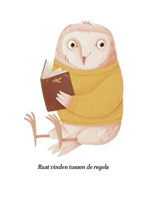 Booklovers postkaart Rust vinden tussen de regels