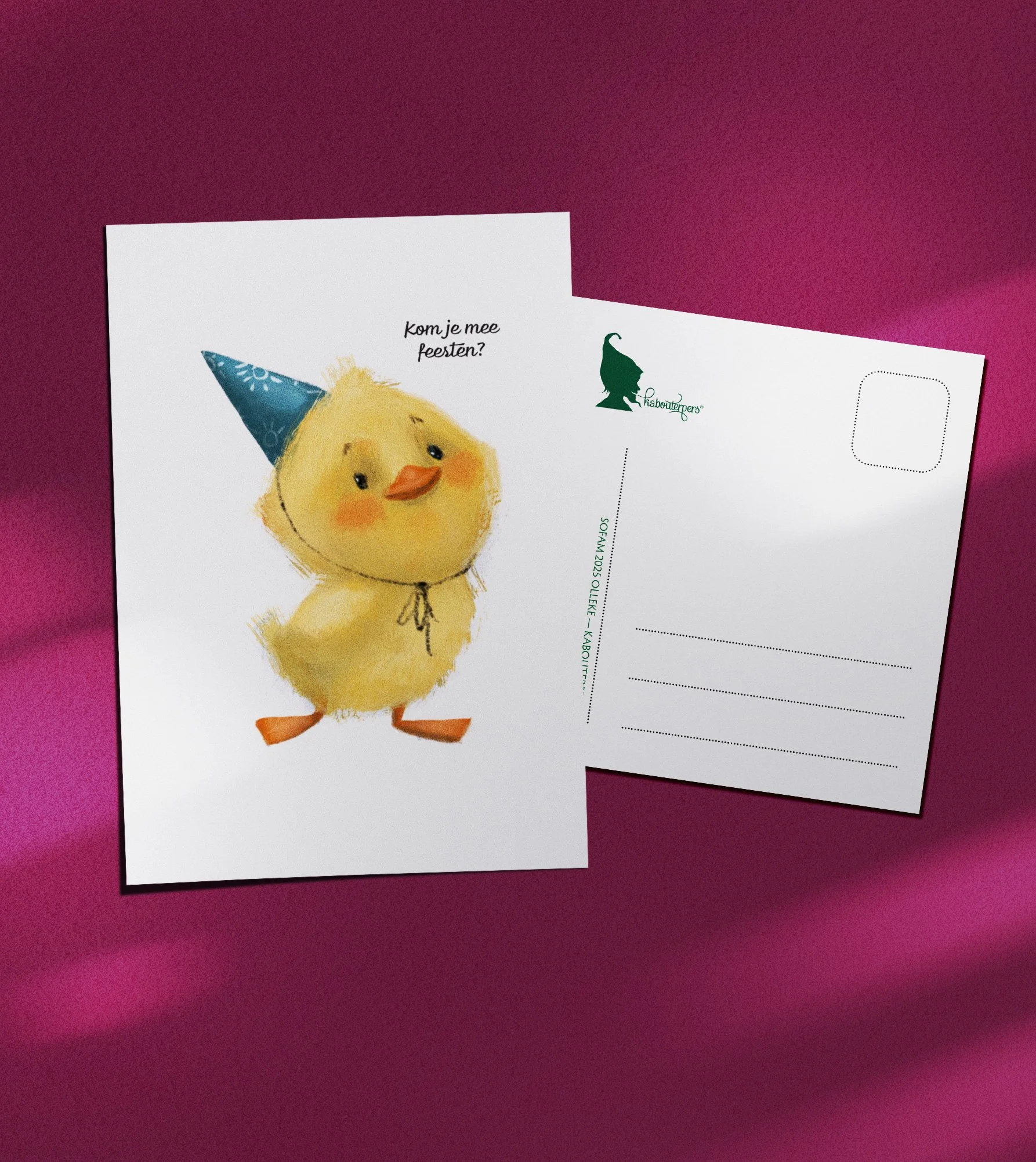 Baby postkaart Meefeesten